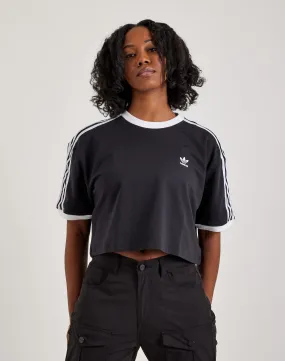 AntiPillingFabric Happy Core Adidas 3-Stripes Loose Cropped Tee