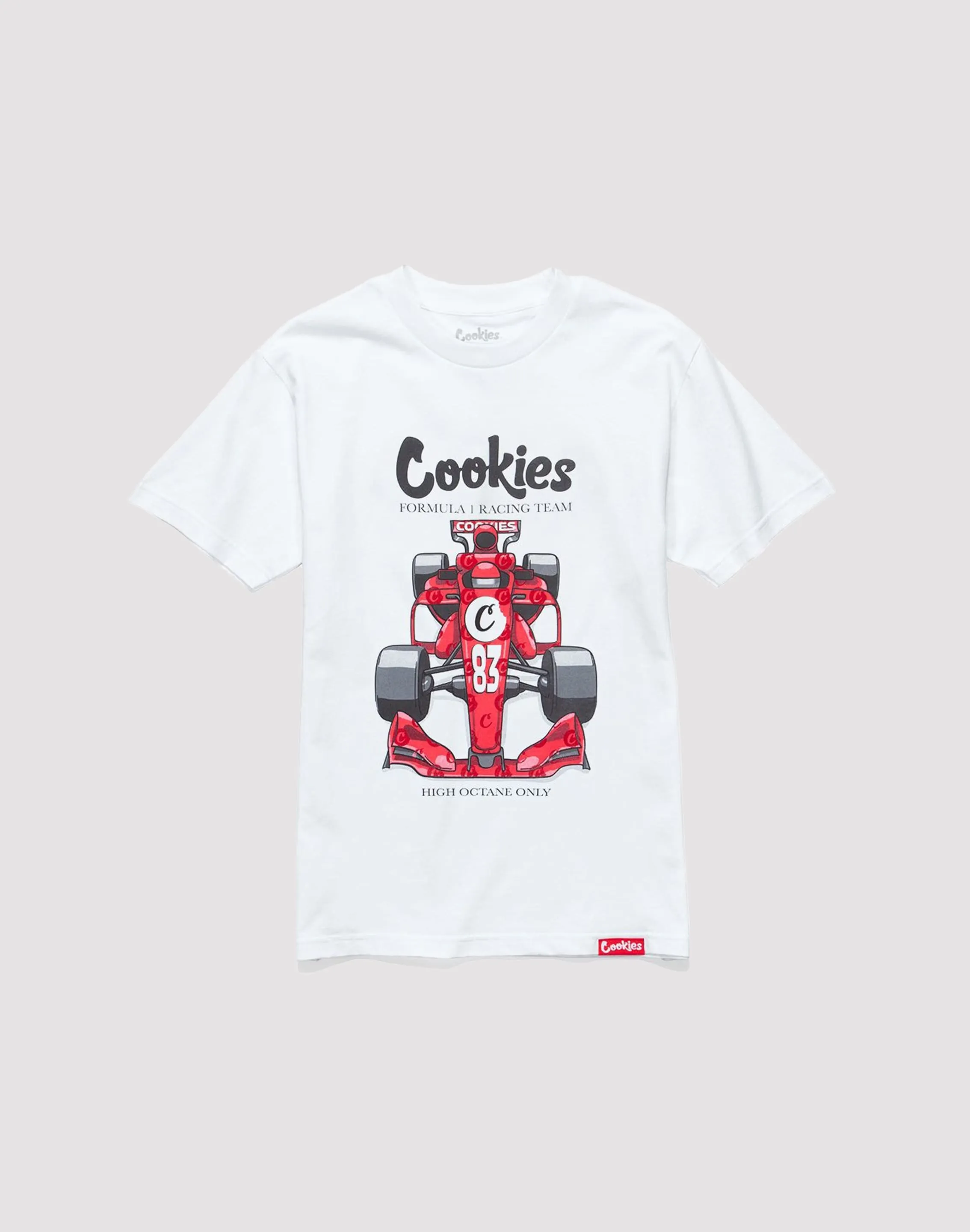 Cookies Sf Formula 1 White Tee Design Glow