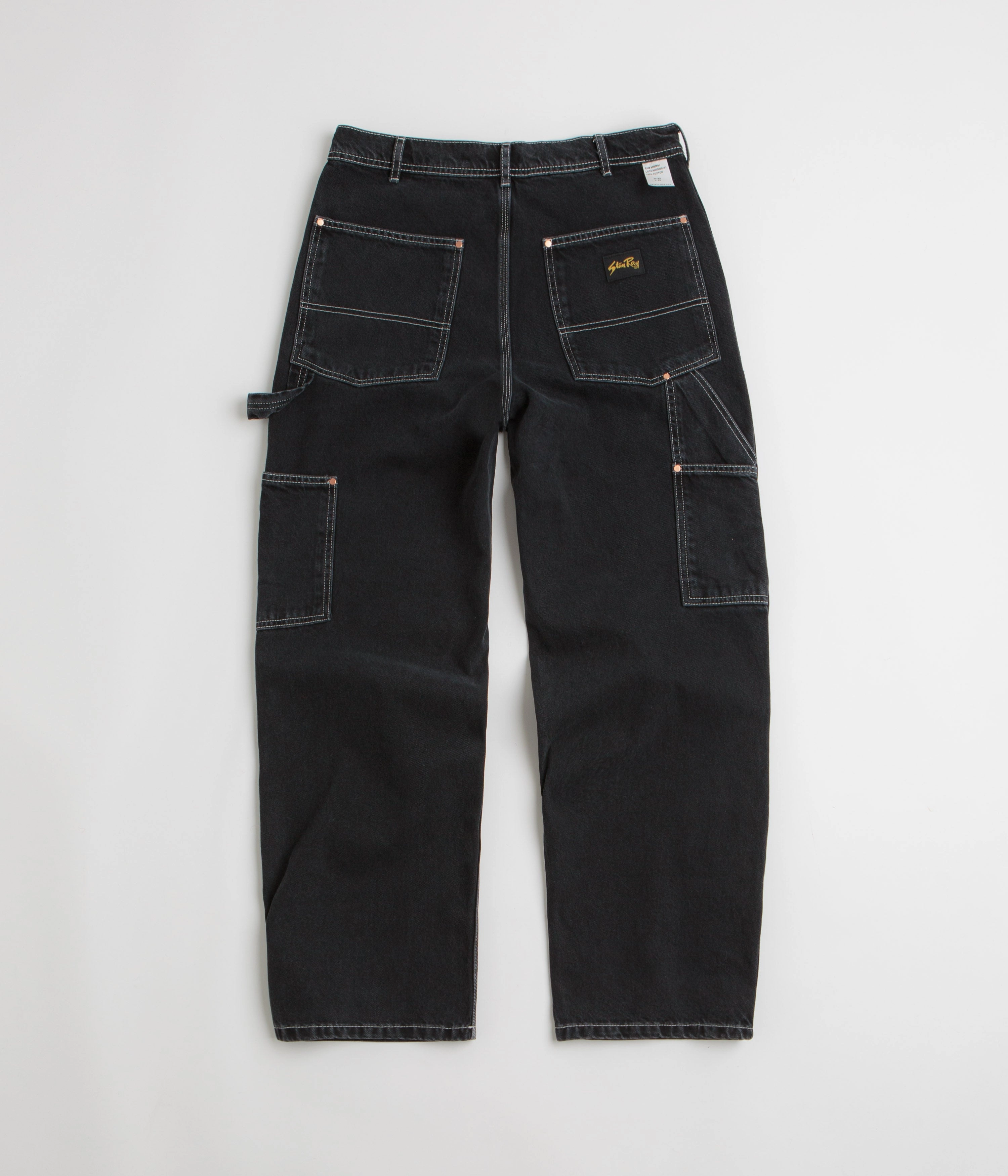 Stan Ray Double Knee Pants - Stonewashed Black Denim CompressionFitFabric
