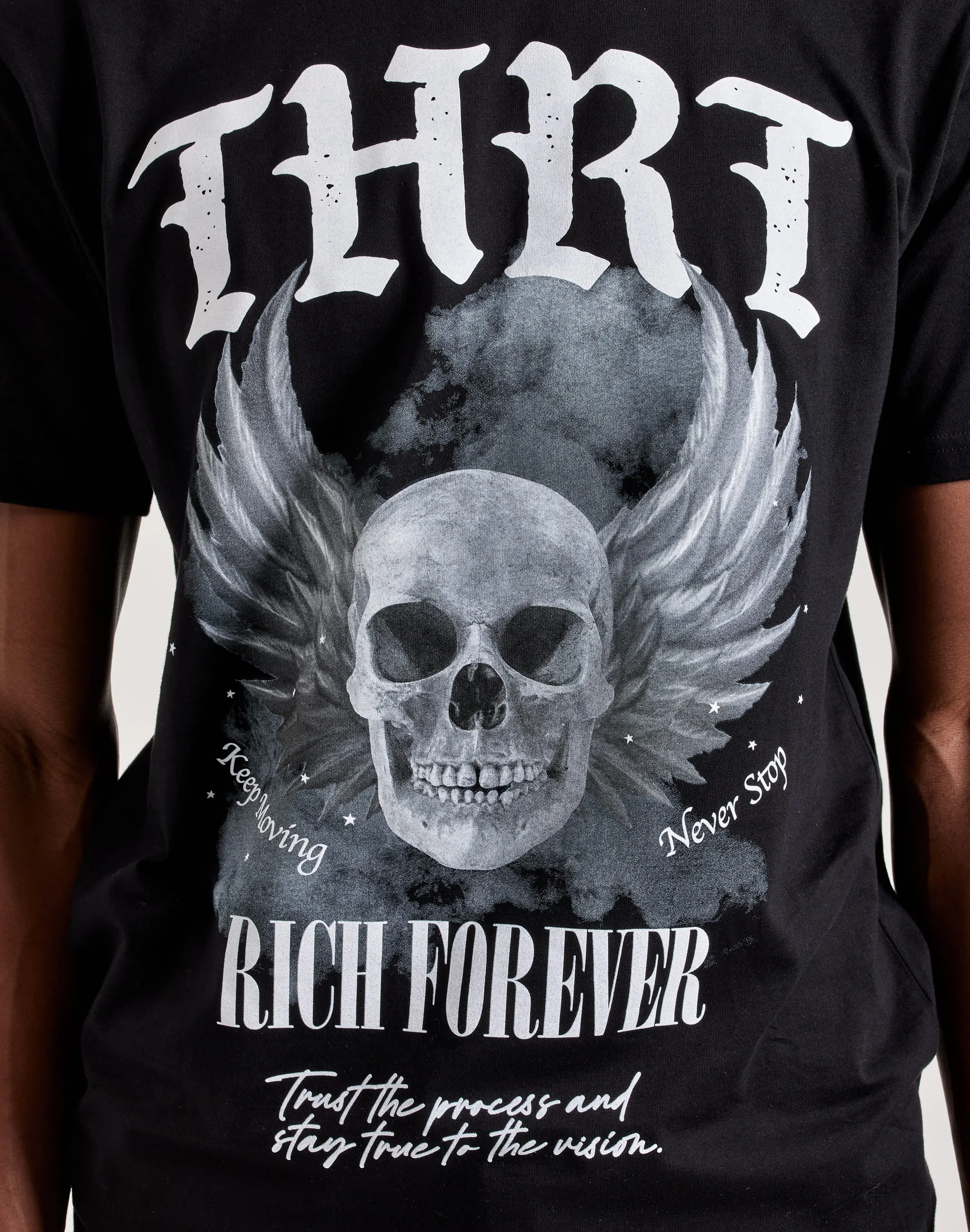 Net Fit THRT Donovan Skull Rich Forever Tee