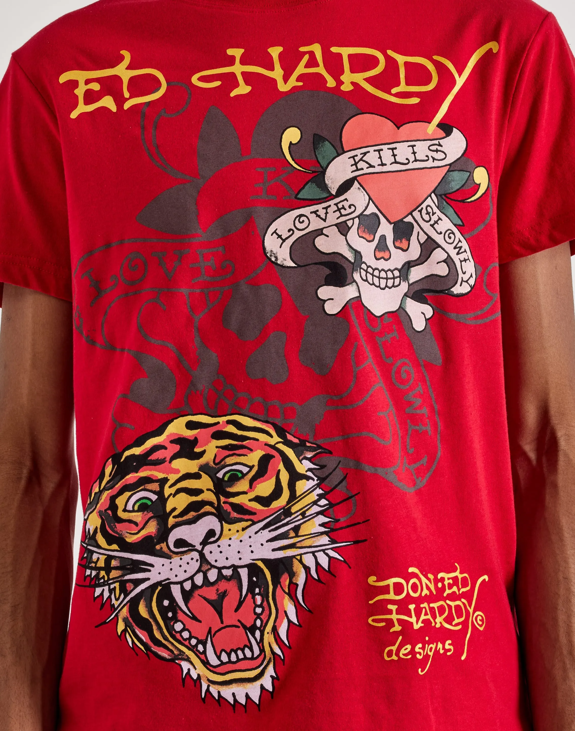 Ed Hardy  Tiger Skull Shorts Sleeve Tee PillingResistant Metro Edge