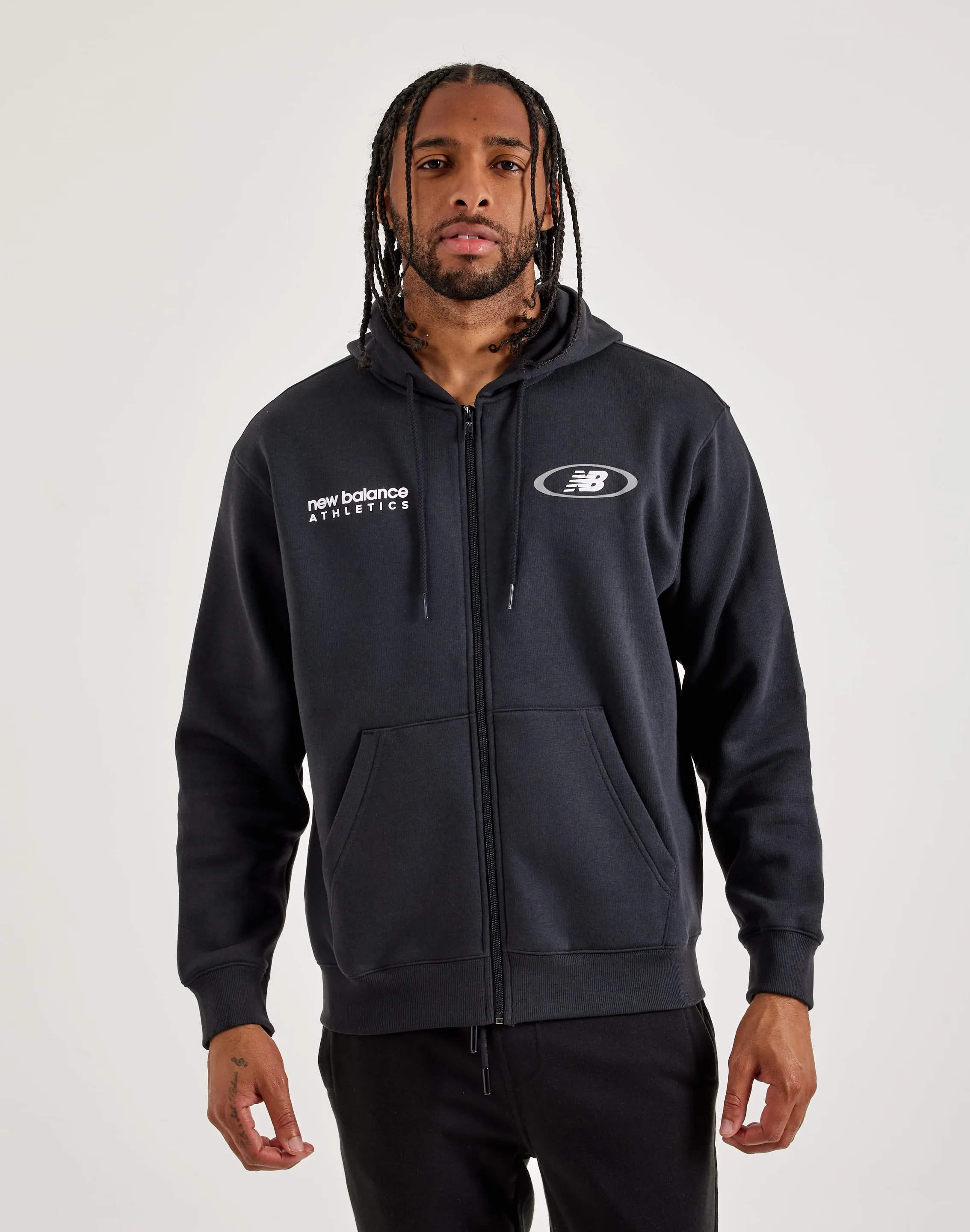 UVProtectionFabric New Balance Core Plus Full-Zip Fleece Hoodie