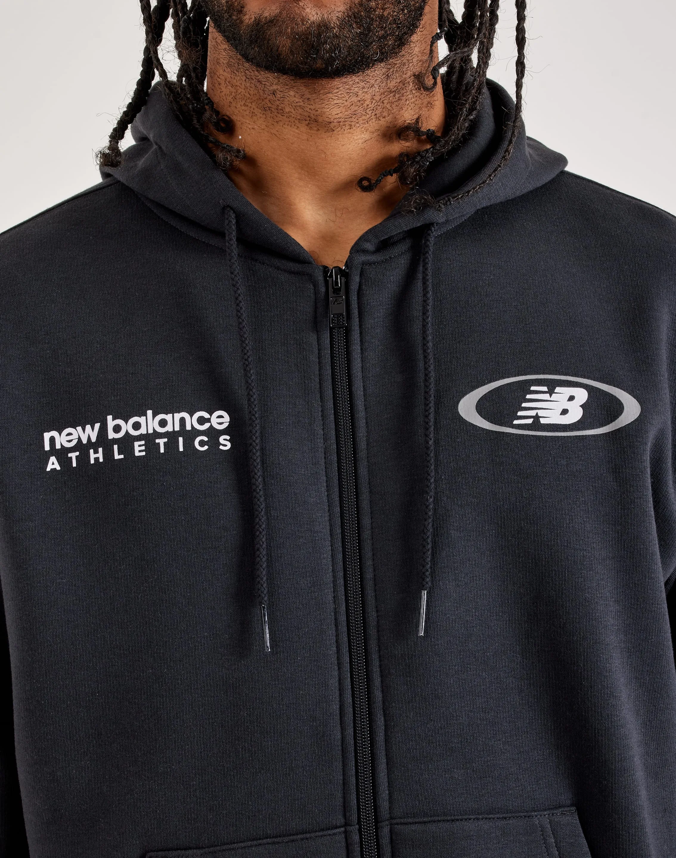 New Balance Core Plus Full-Zip Fleece Hoodie Summer Glow AntiClingFabric