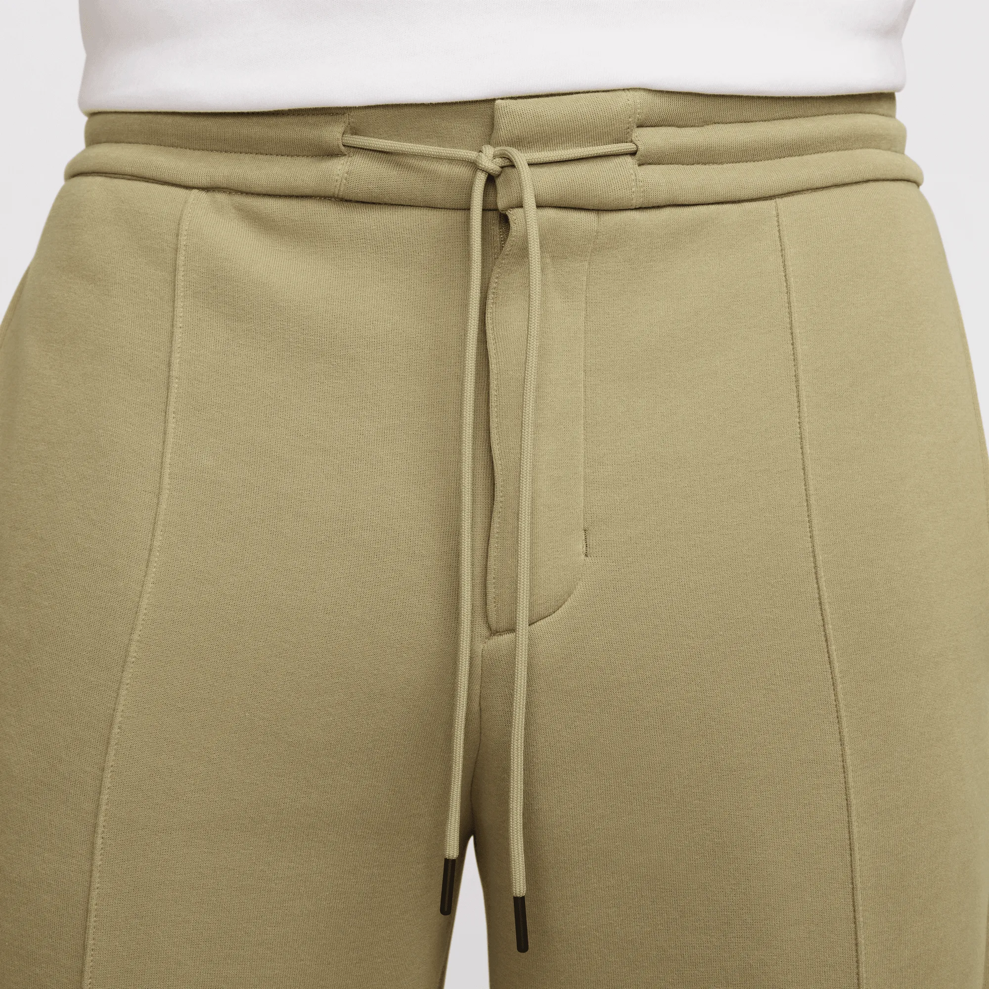 NIKE TECH TAILORED FLEECE PANTS- NEUTRAL OLIVE SnagProofMaterial elastic waistband
