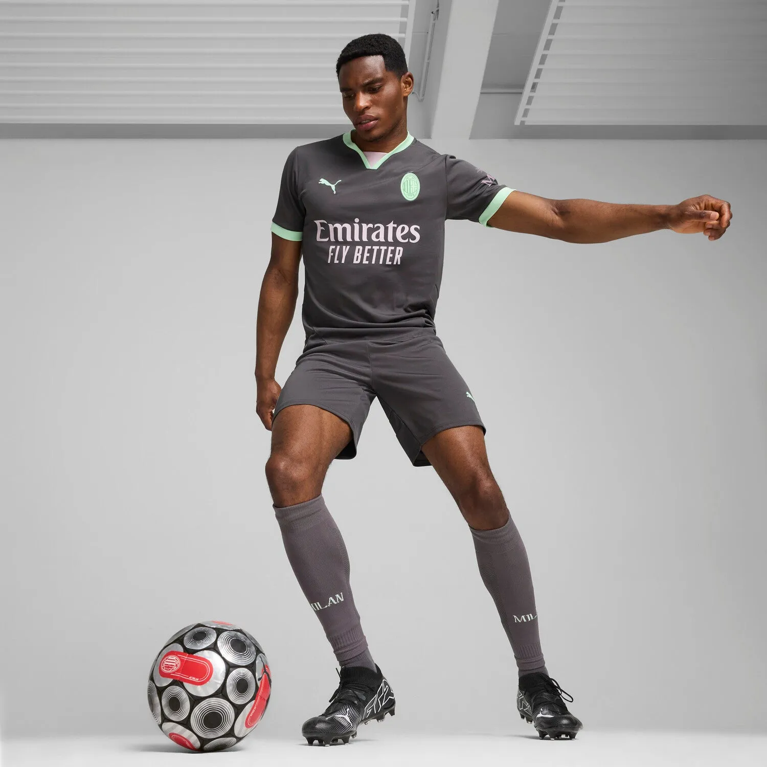 Natural Fiber Blend AC Milan Replica 3rd Jersey - Mens