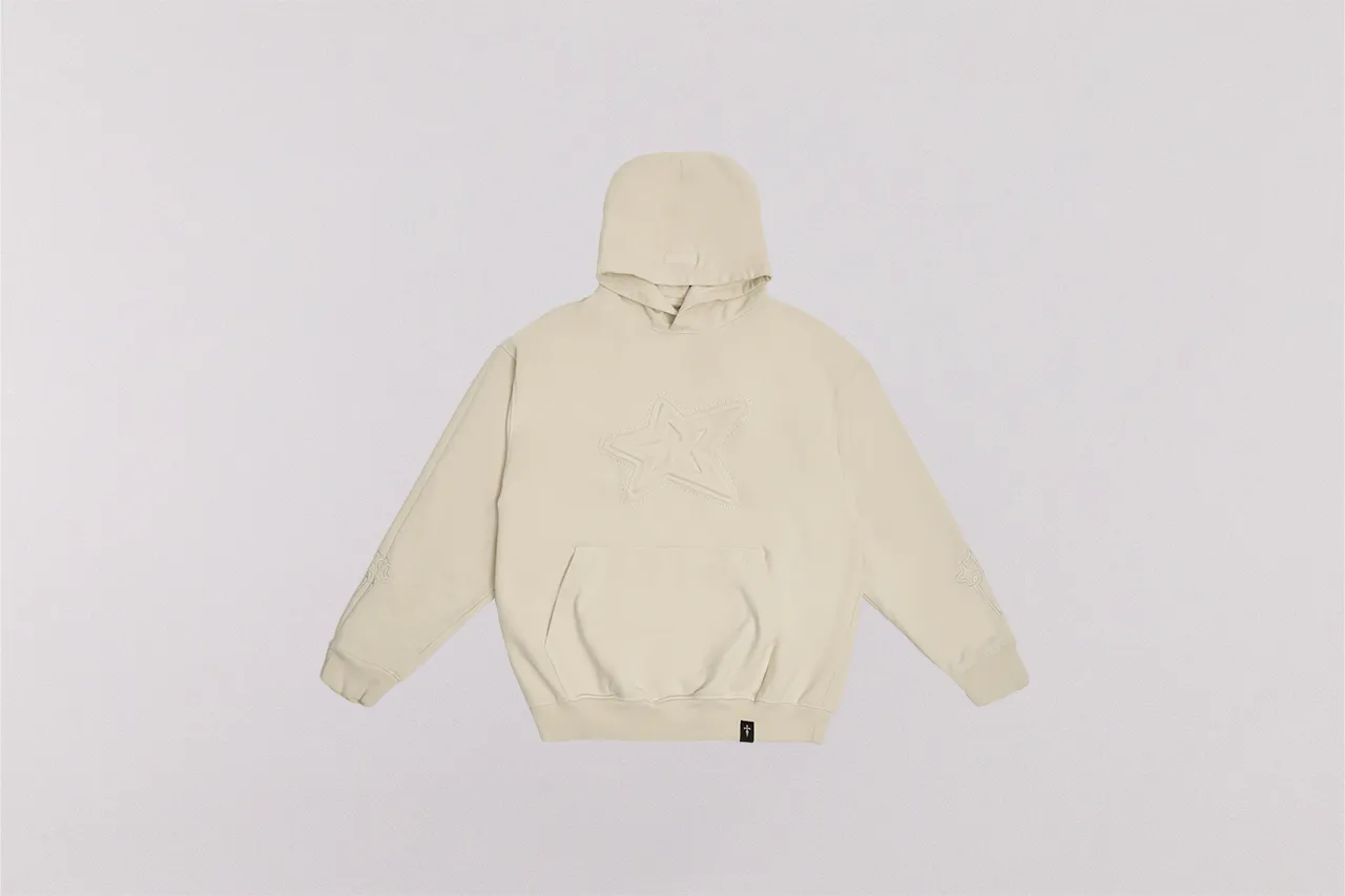 NONCULPA Pearly Star Hoodie 'White' Fun Design