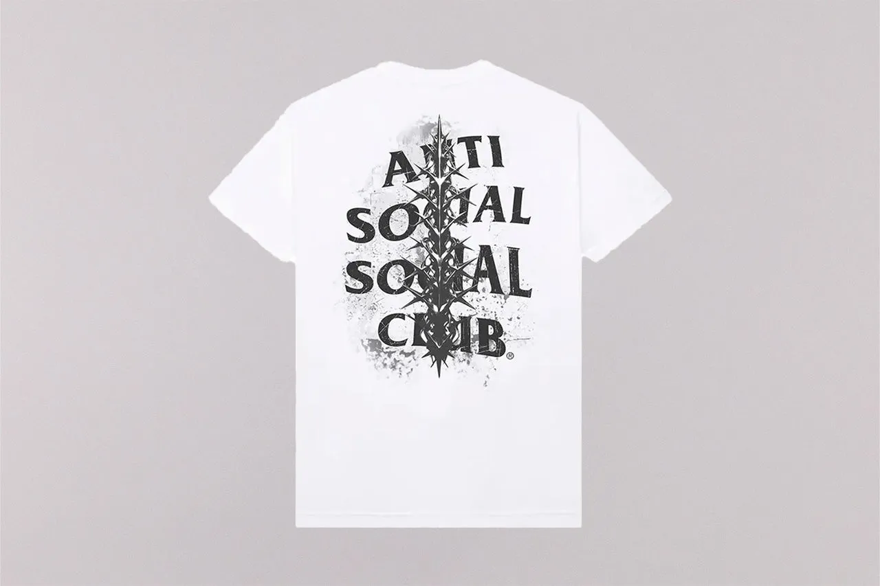 Anti Social Social Club Anguish SS Tee 'White' RollUpCuff Odor Resistant Coating
