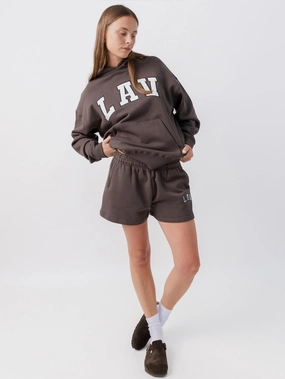 transportation industry Stretch Fabric Applique Fleece Shorts
