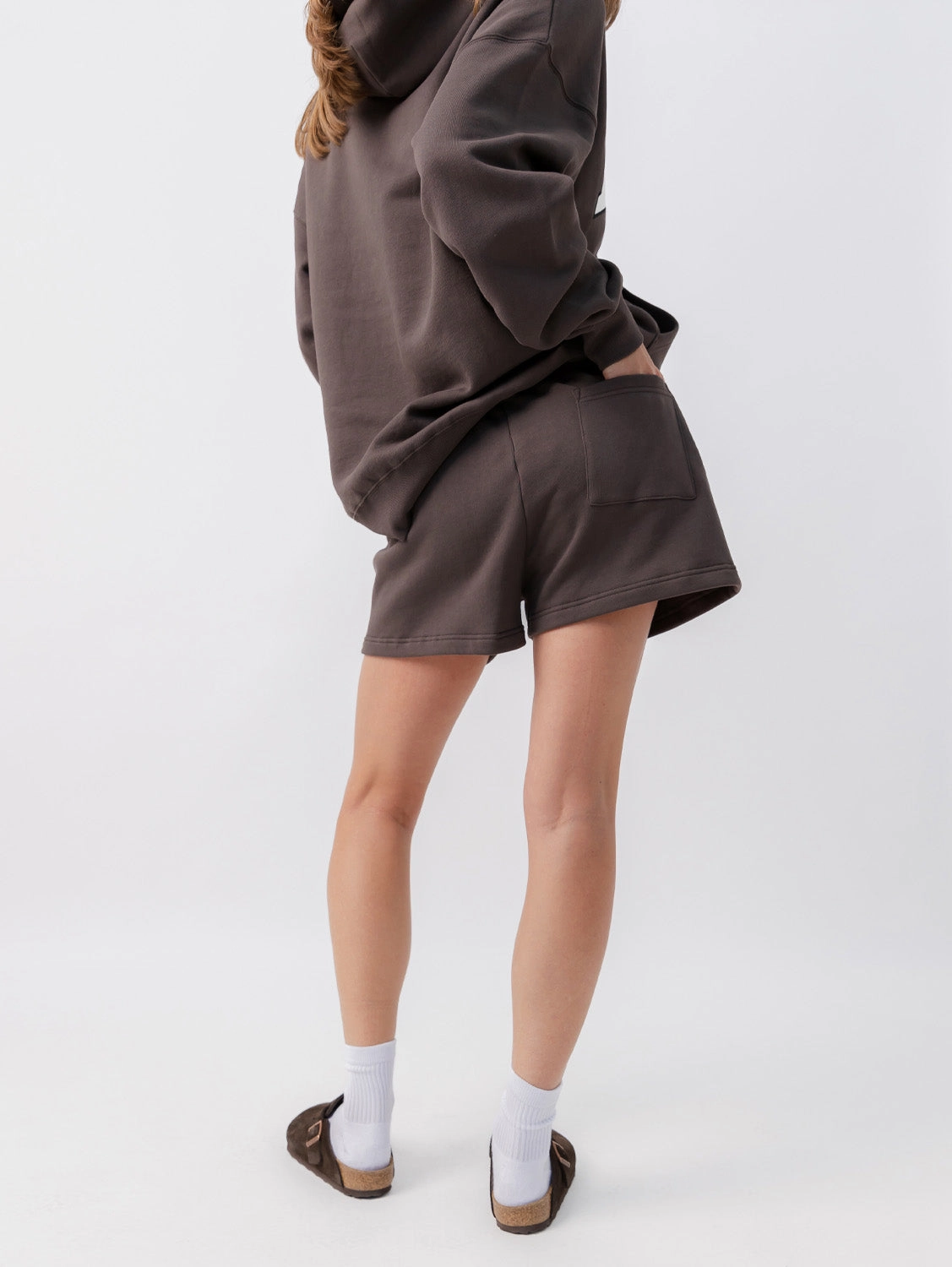 Applique Fleece Shorts Adjustable Waistband
