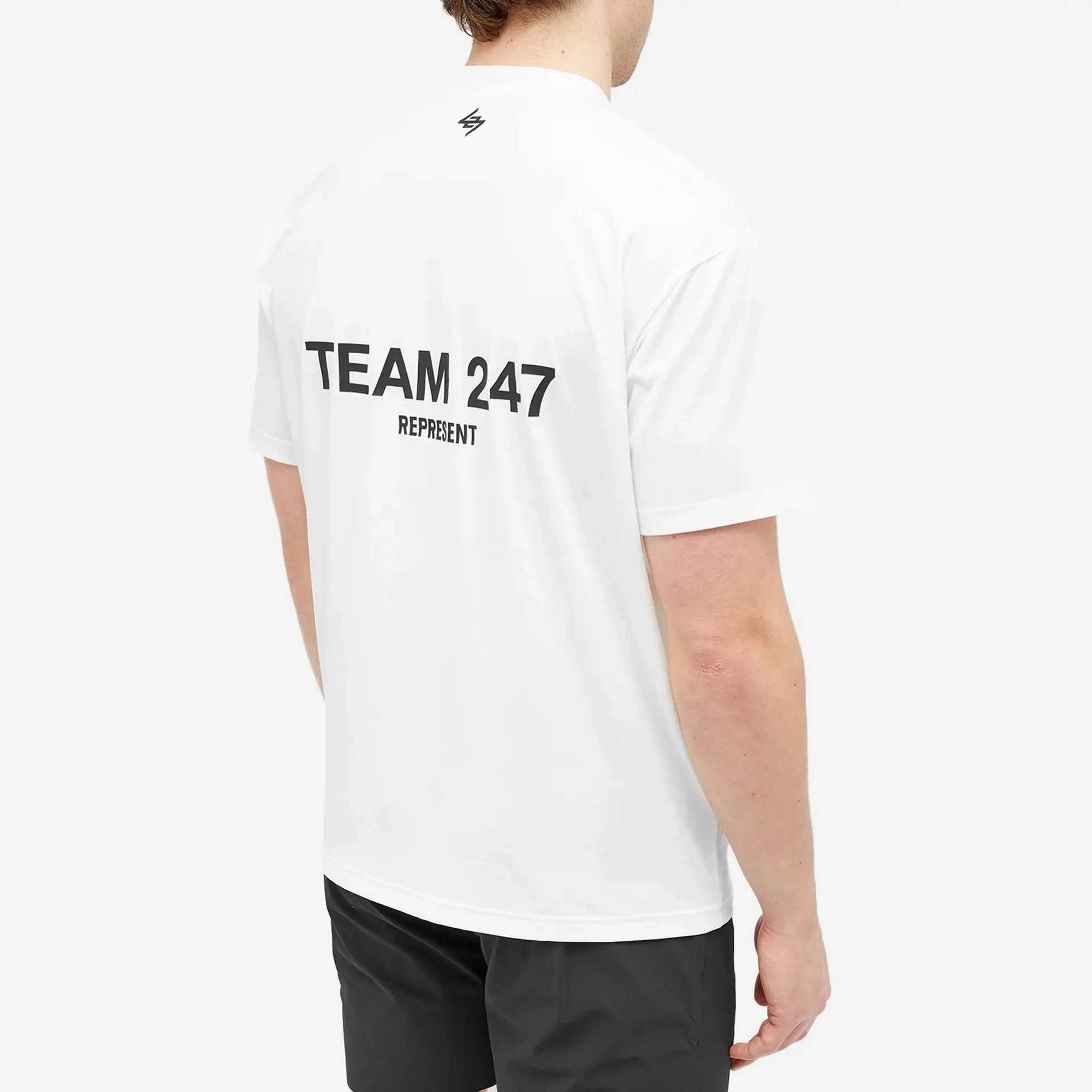 Classic Glow REPRESENT | TEAM 247 OVERSIZED T-SHIRT { FLAT WHITE