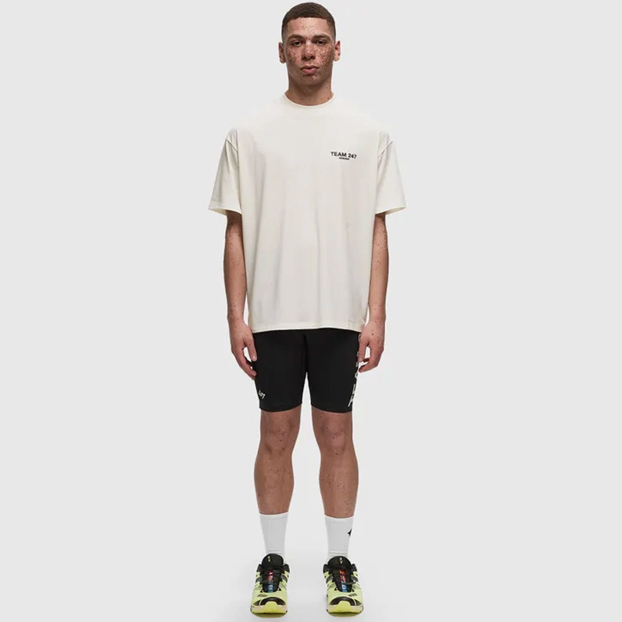REPRESENT | TEAM 247 OVERSIZED T-SHIRT { FLAT WHITE QuickDrying Fiber SeamlessTransition