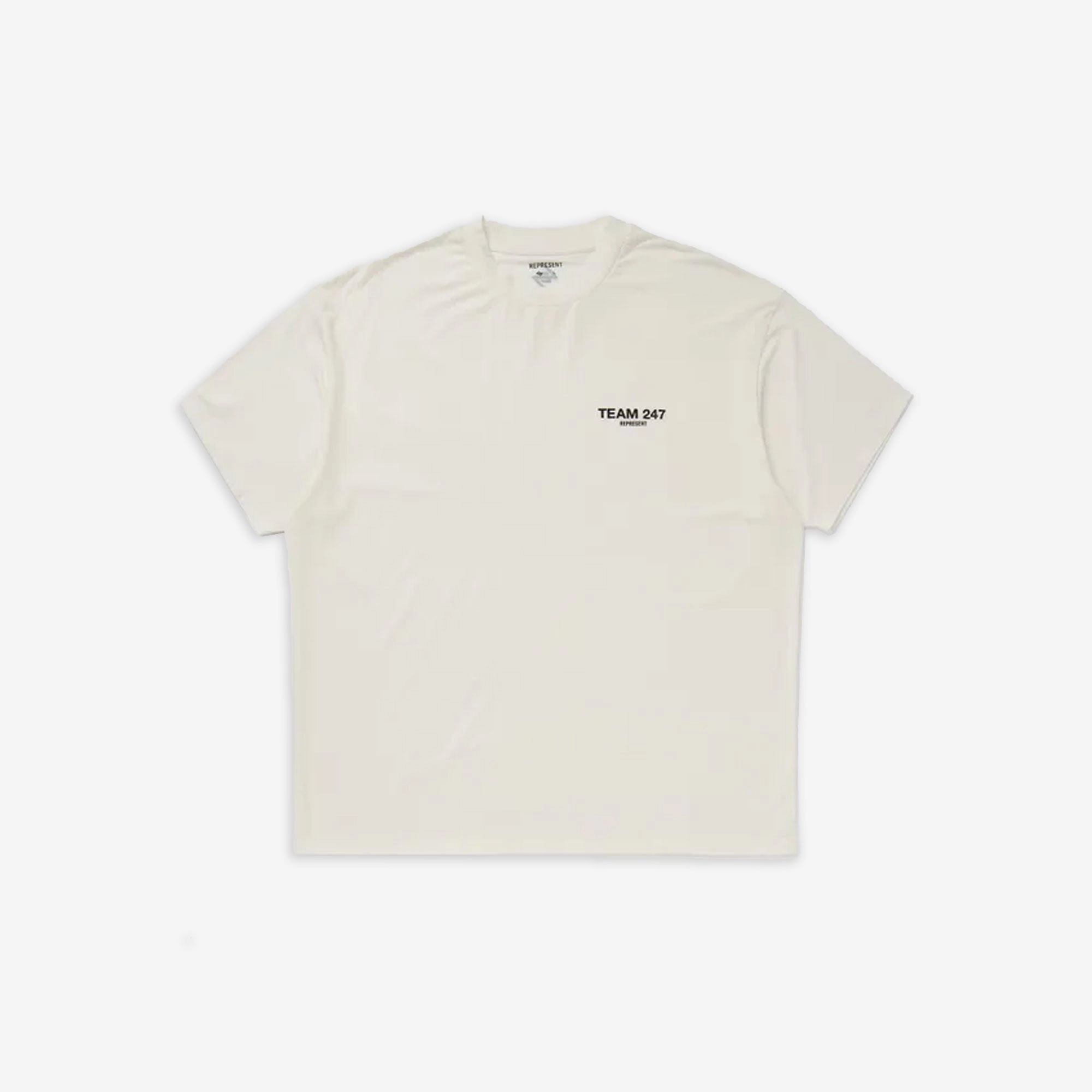 Handmade Glow Aerated Seam Placement REPRESENT | TEAM 247 OVERSIZED T-SHIRT { FLAT WHITE