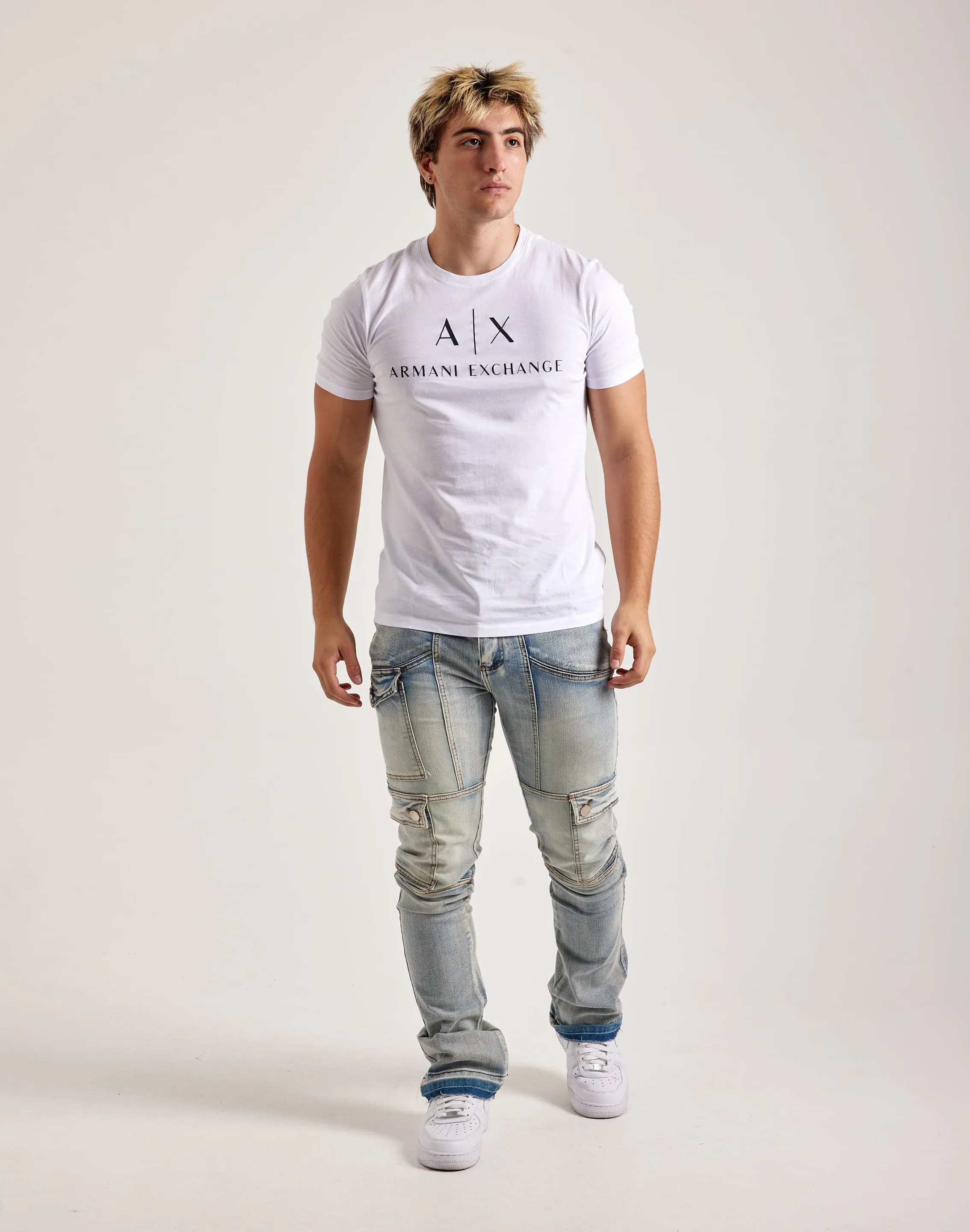 Armani Exchange Mini Icon Logo Tee Conscious Fit SnagProofMaterial