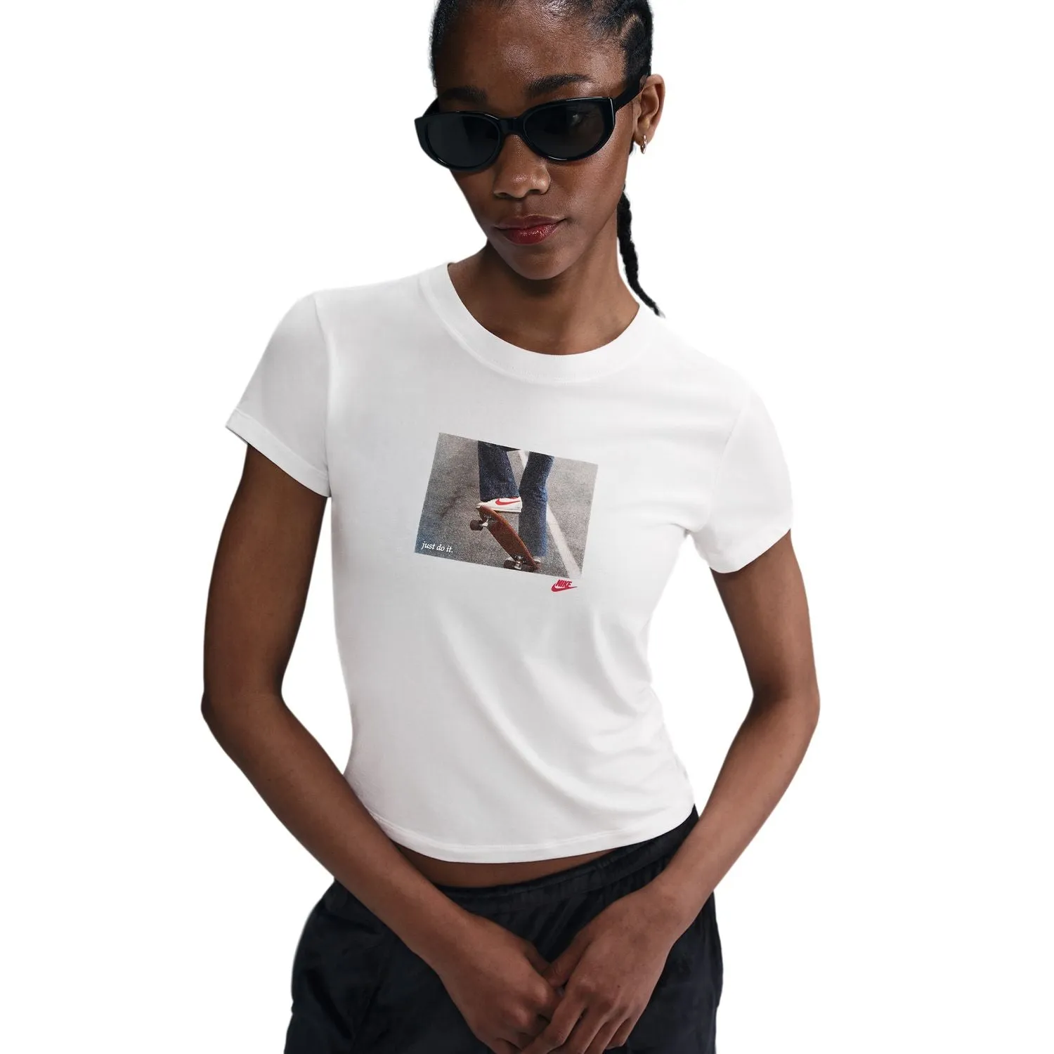 Web Glow TearResistant Fabric Chill Knit Crop Photo Tee - Womens