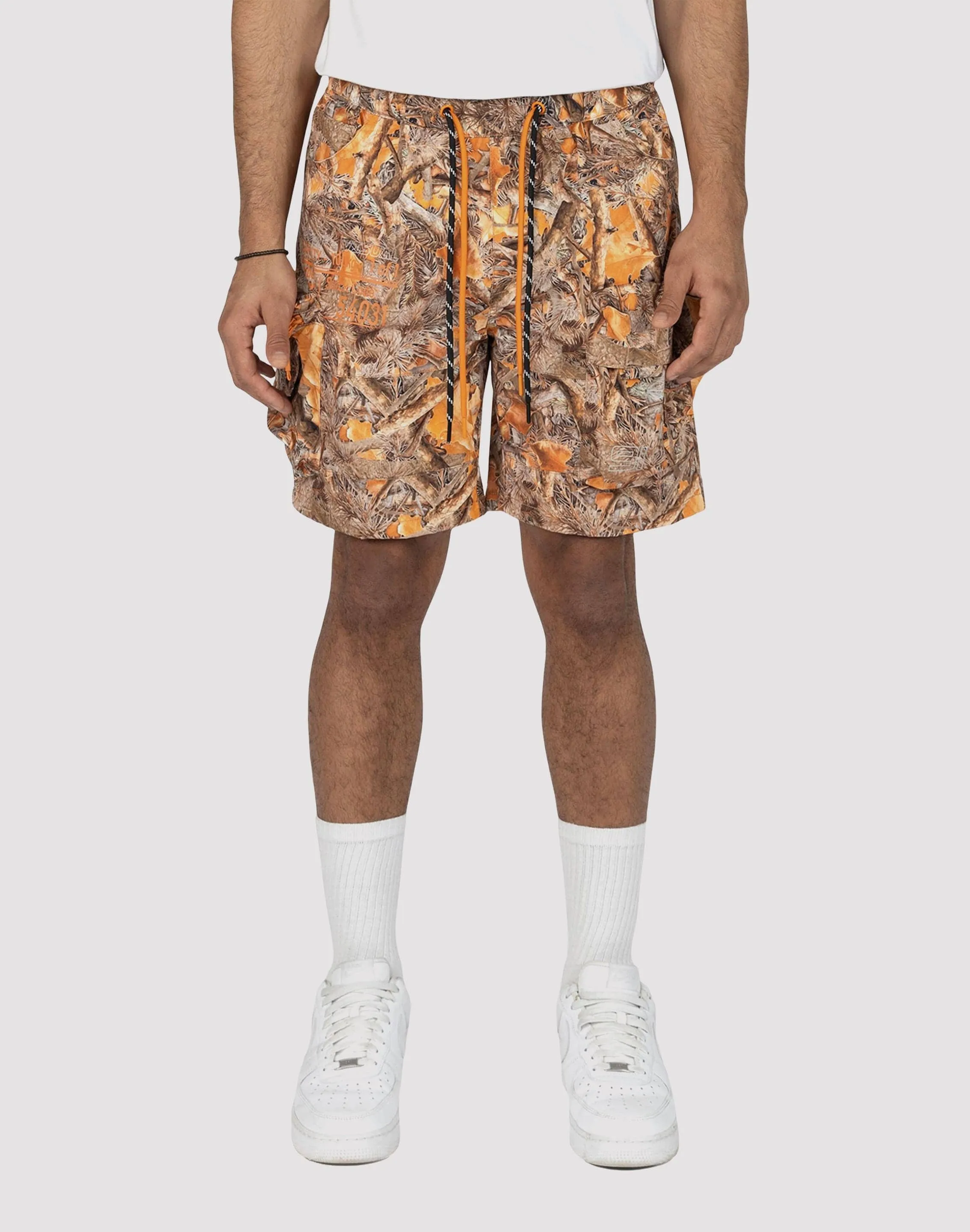 Smoke Rise Nylon Cargo Shorts AdjustableStraps