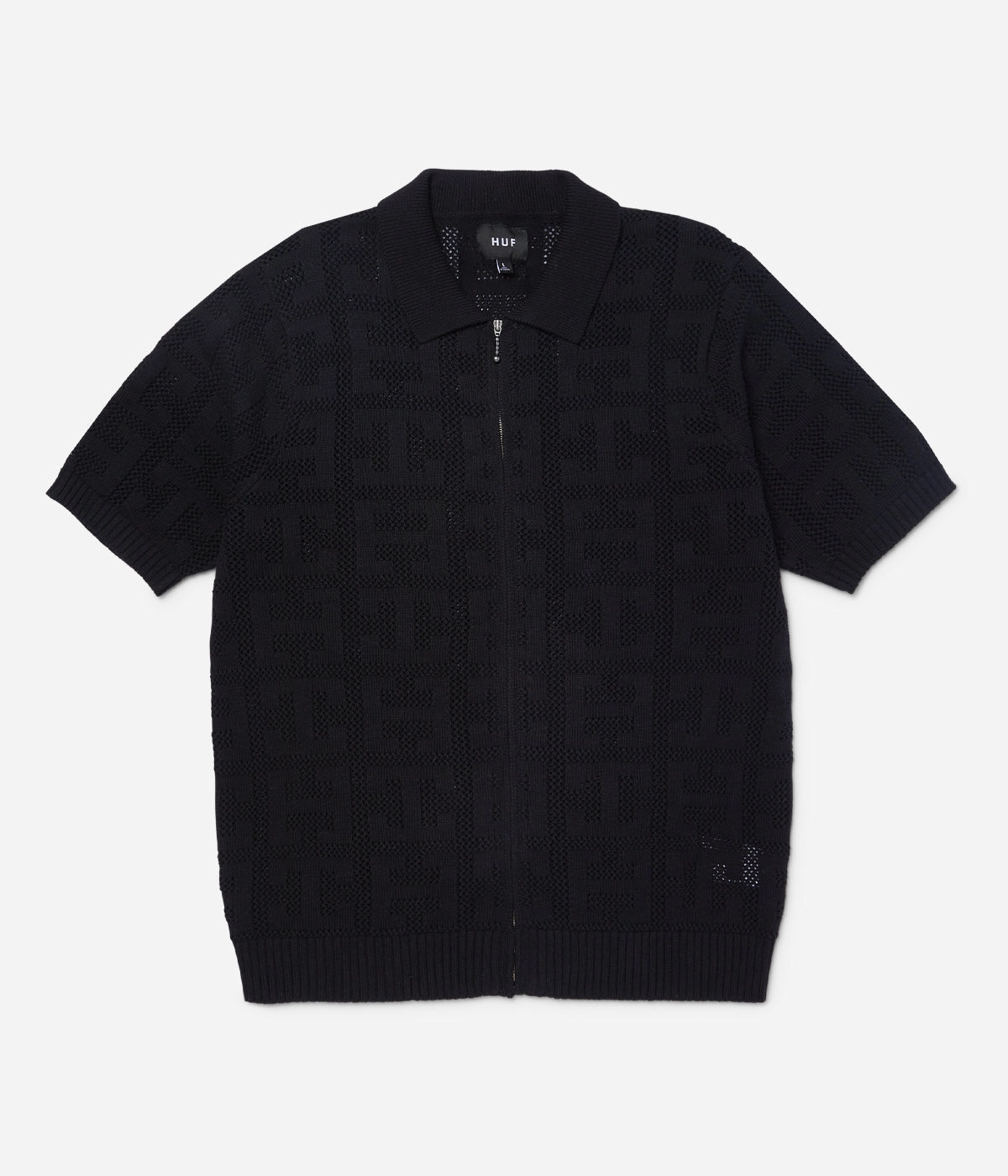 Cozy Classic Huf Monogram Jacquard Zip Sweater