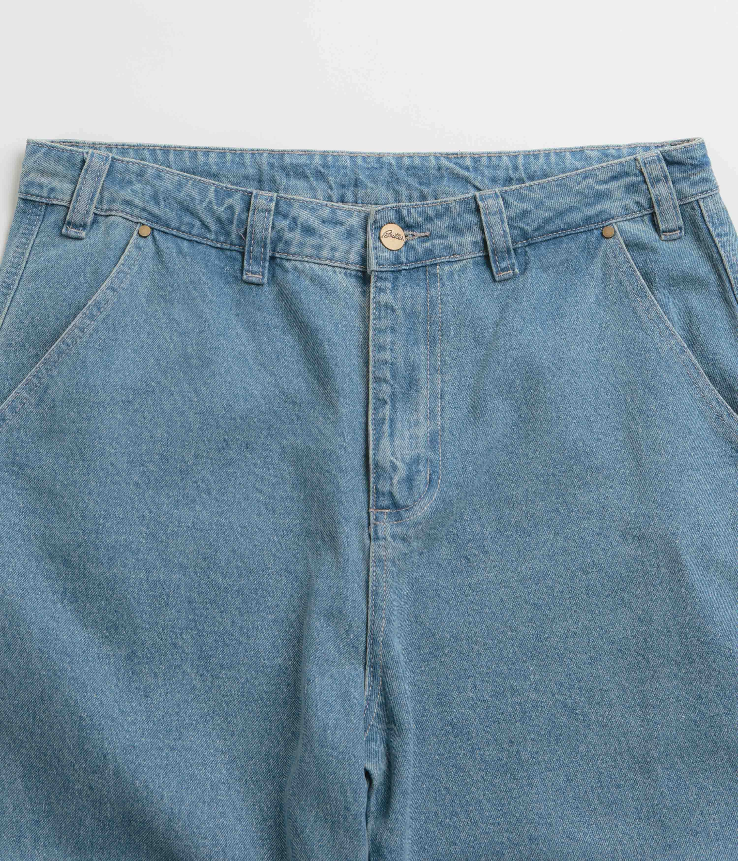 MultiPocket Quick Dry Fabric Butter Goods Work Pants - Washed Indigo
