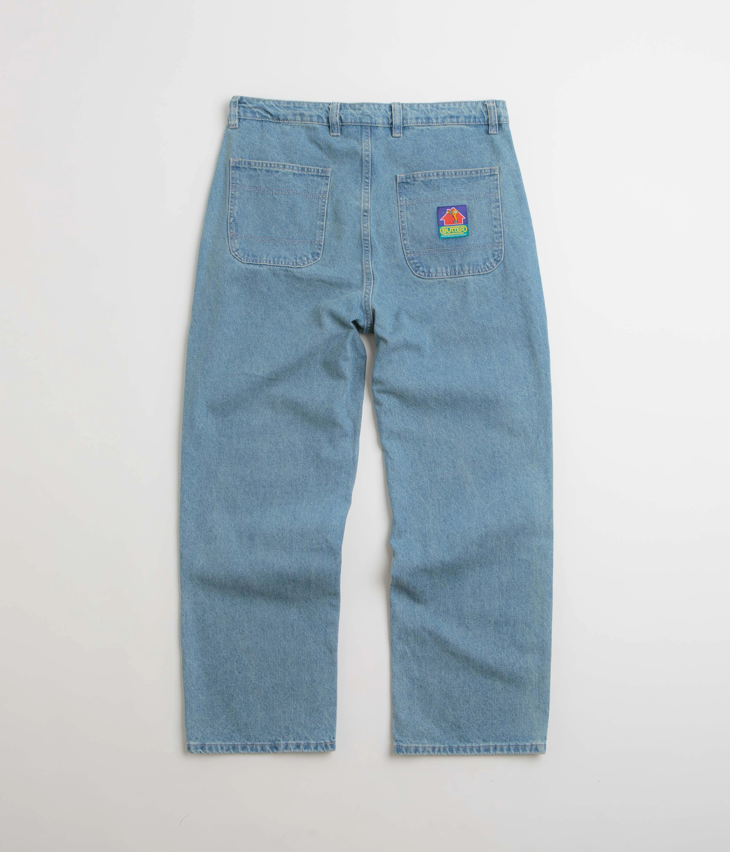 snag resistant Side zipper Butter Goods Work Pants - Washed Indigo