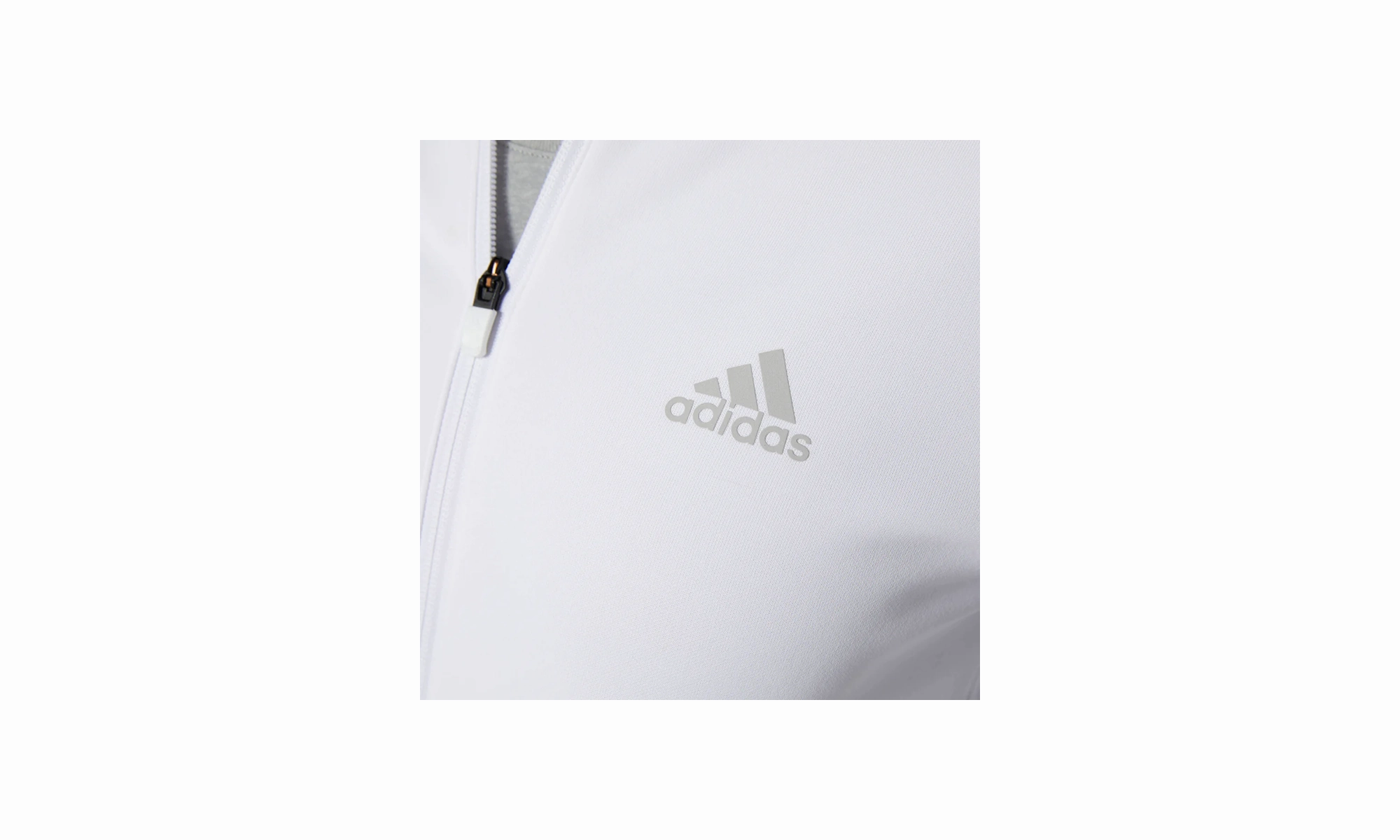Team Issue Full Zip Jacket "White / Grey" Busy Glow EcoFriendlyTextiles