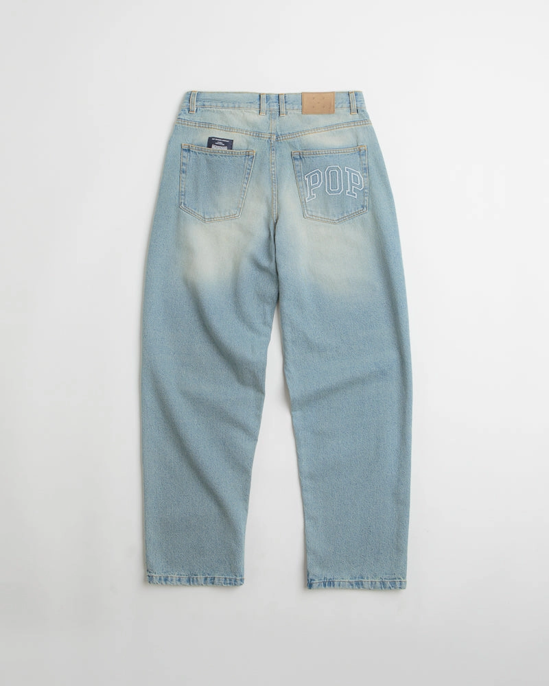 Pop Trading Company DRS Pants - Washed Denim / Blue StretchWaistband