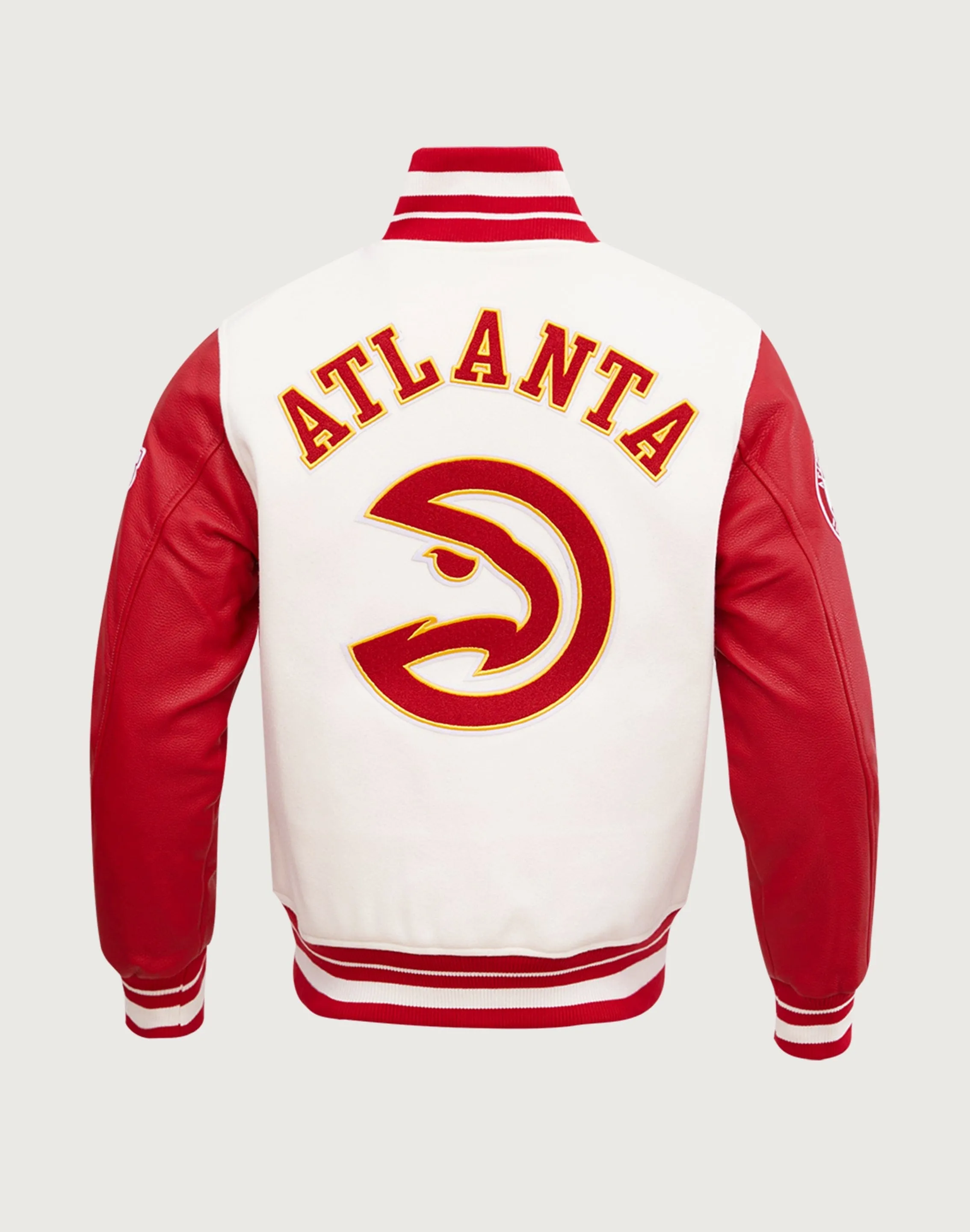 SheerLayeredPanels Trust Glow Pro Standard NBA Atlanta Hawks Retro Classic Rib Wool Varsity Jacket