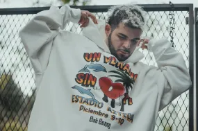 Antimicrobial Treatment Printed top Bad Bunny Rotulo Hoodie