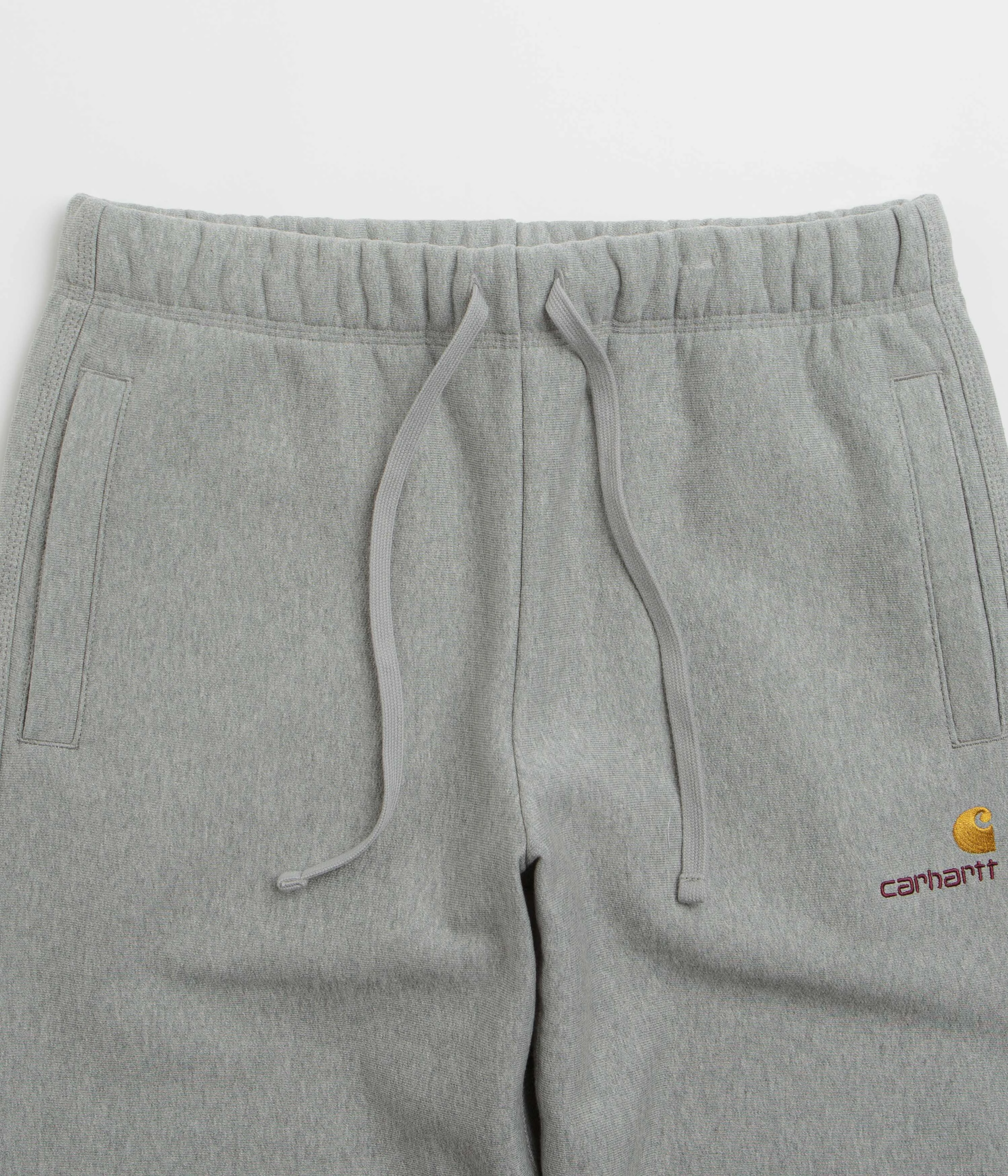 Carhartt American Script Sweatpants - Grey Heather NonIrritatingSeams Quick Dry Technology