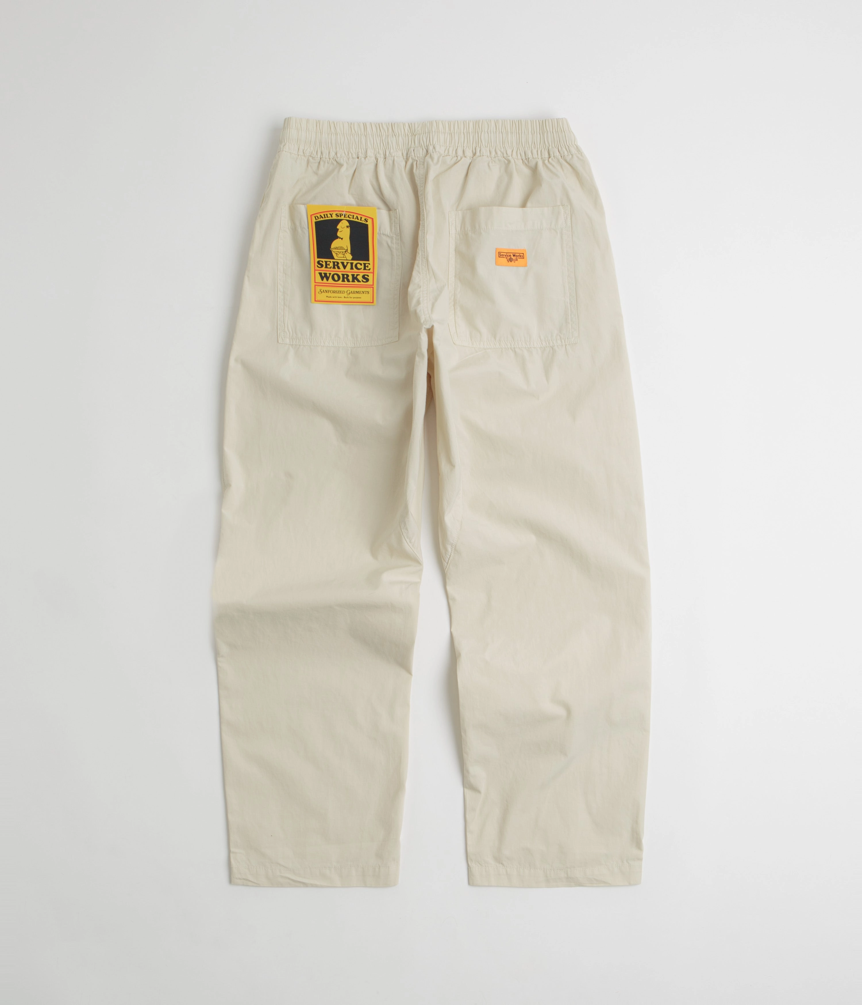 Wrinkle Resistant Core Essential Service Works Poplin Chef Pants - White Oak