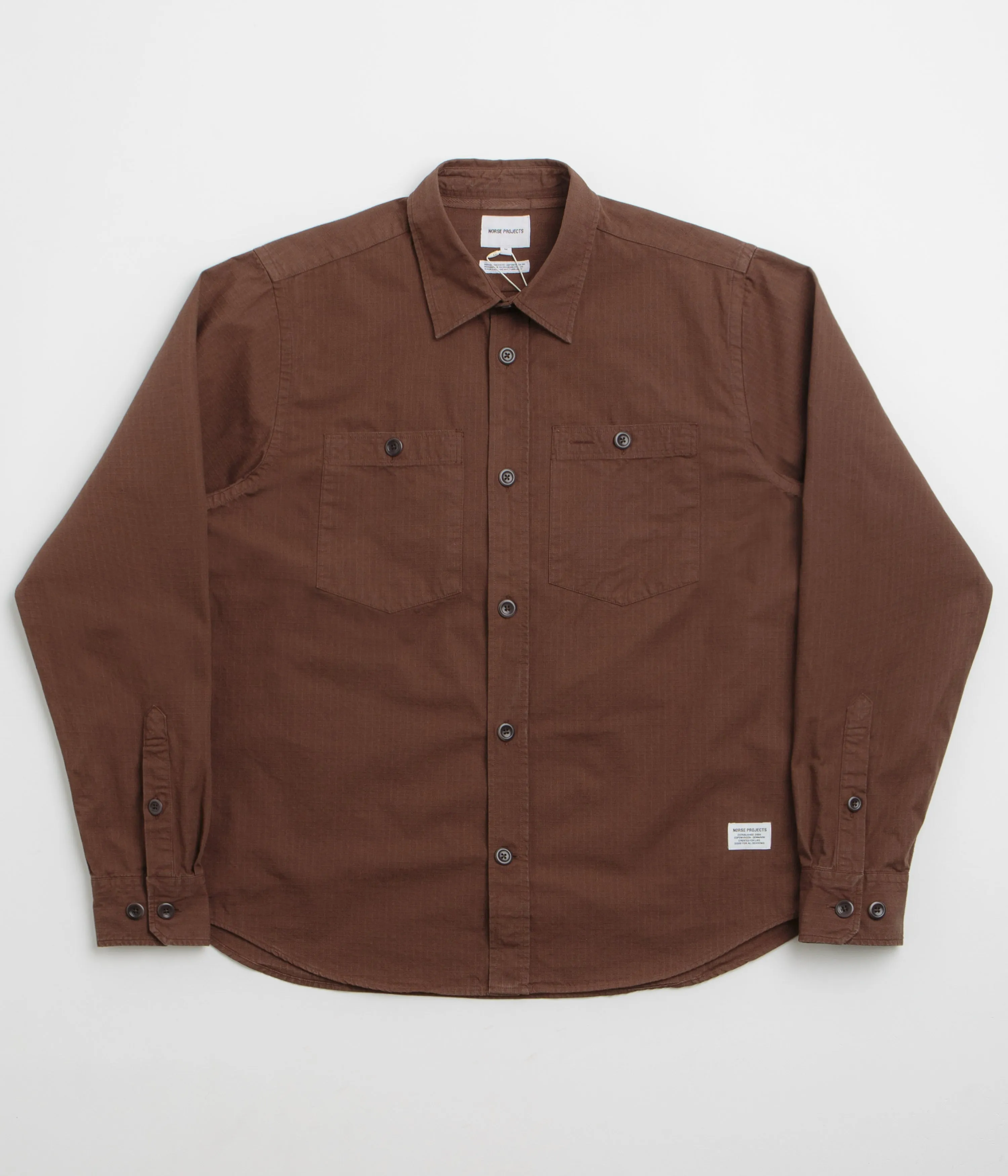 Norse Projects Algot Relaxed Shirt - Mahogany Wedding guest