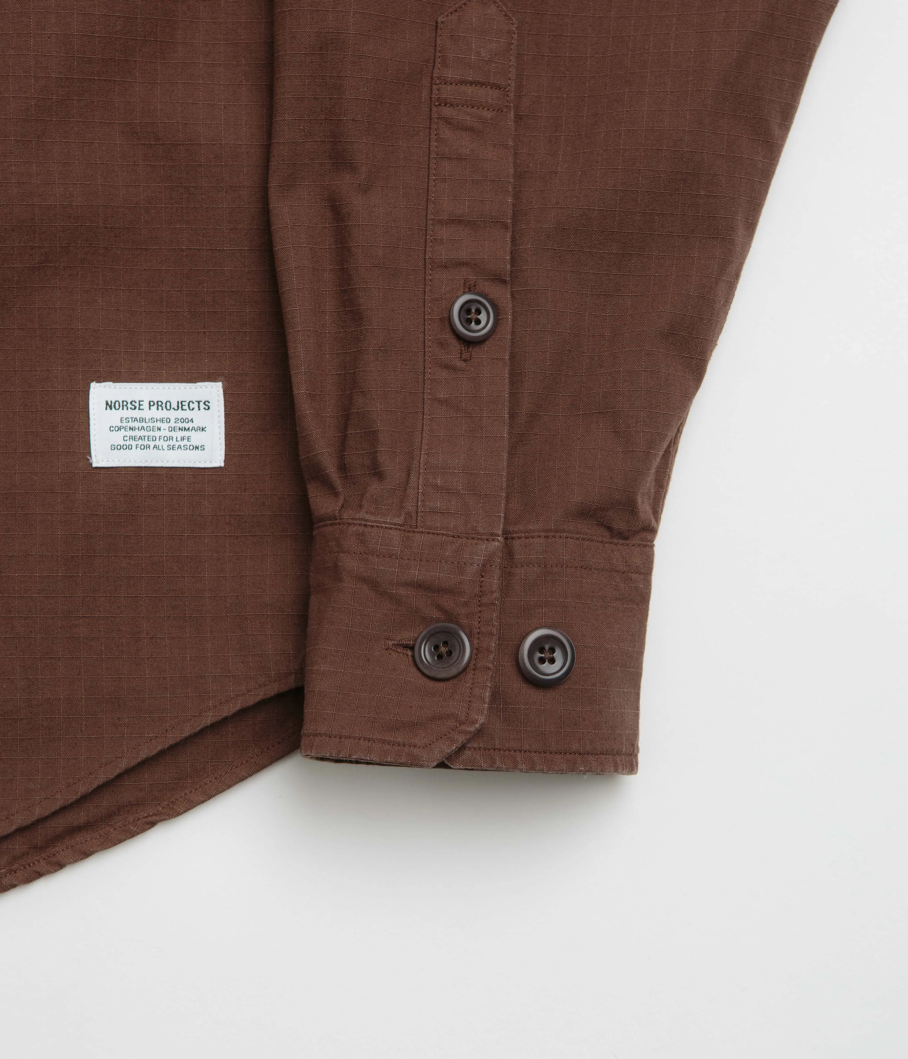 Fitted Design Norse Projects Algot Relaxed Shirt - Mahogany