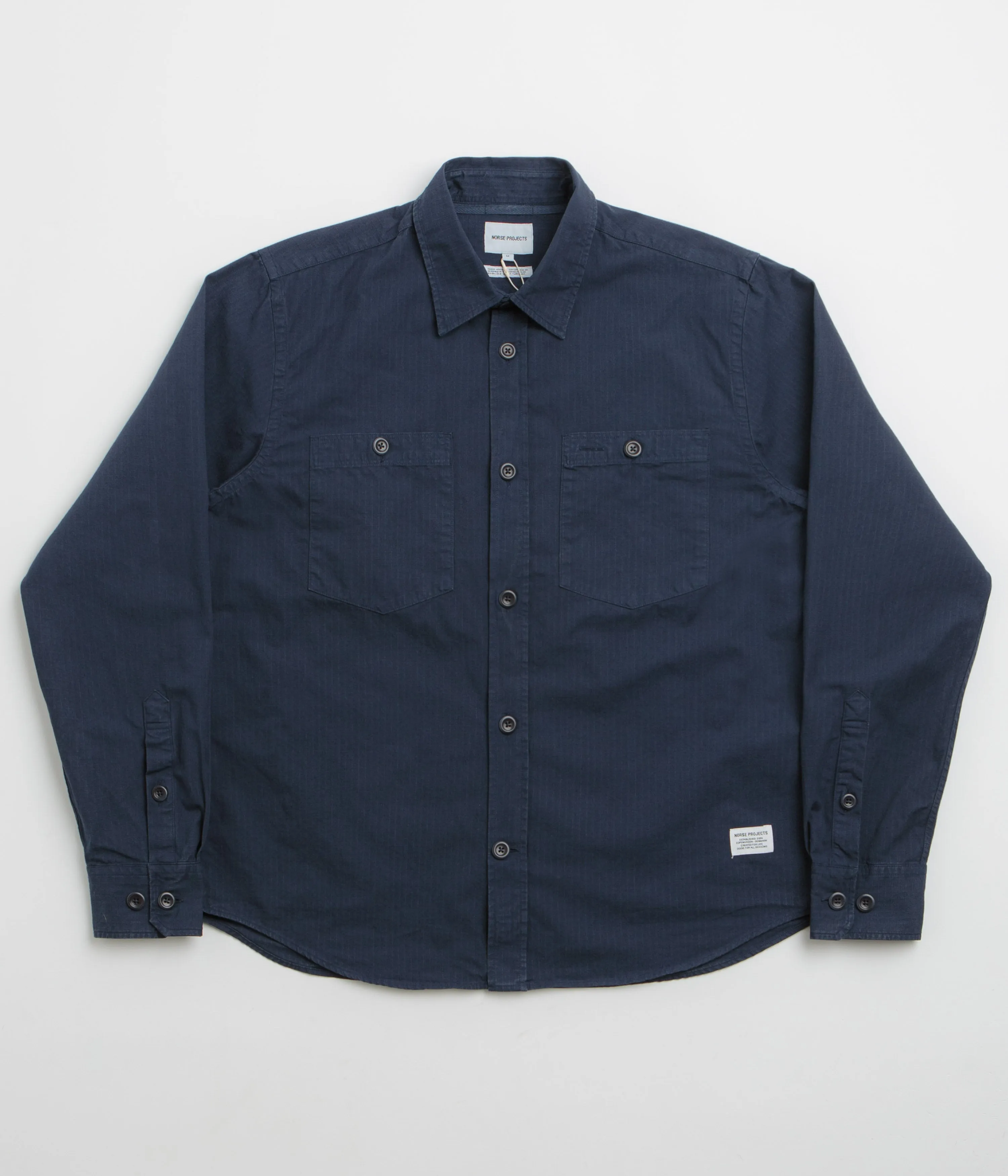 Static Dissipating Fiber Norse Projects Algot Relaxed Shirt - Workwear Blue