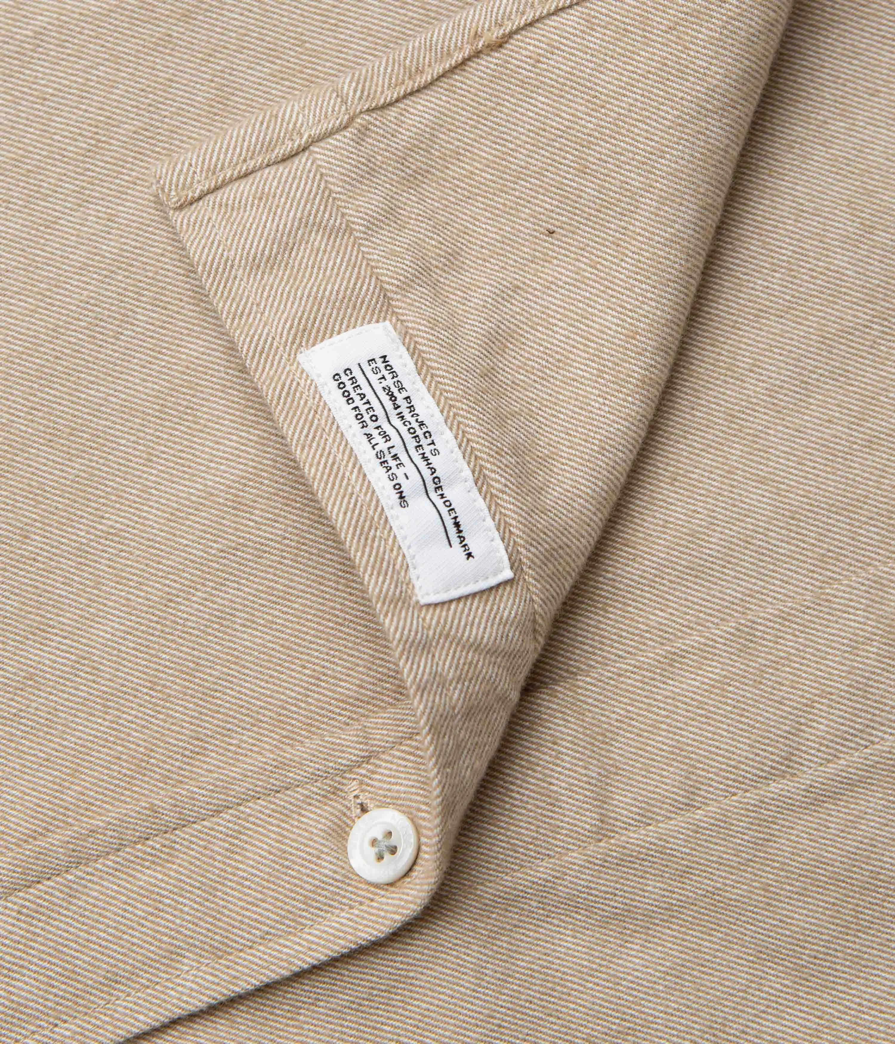 Waffle Weave Norse Projects Anton Organic Flannel Shirt - Utility Khaki
