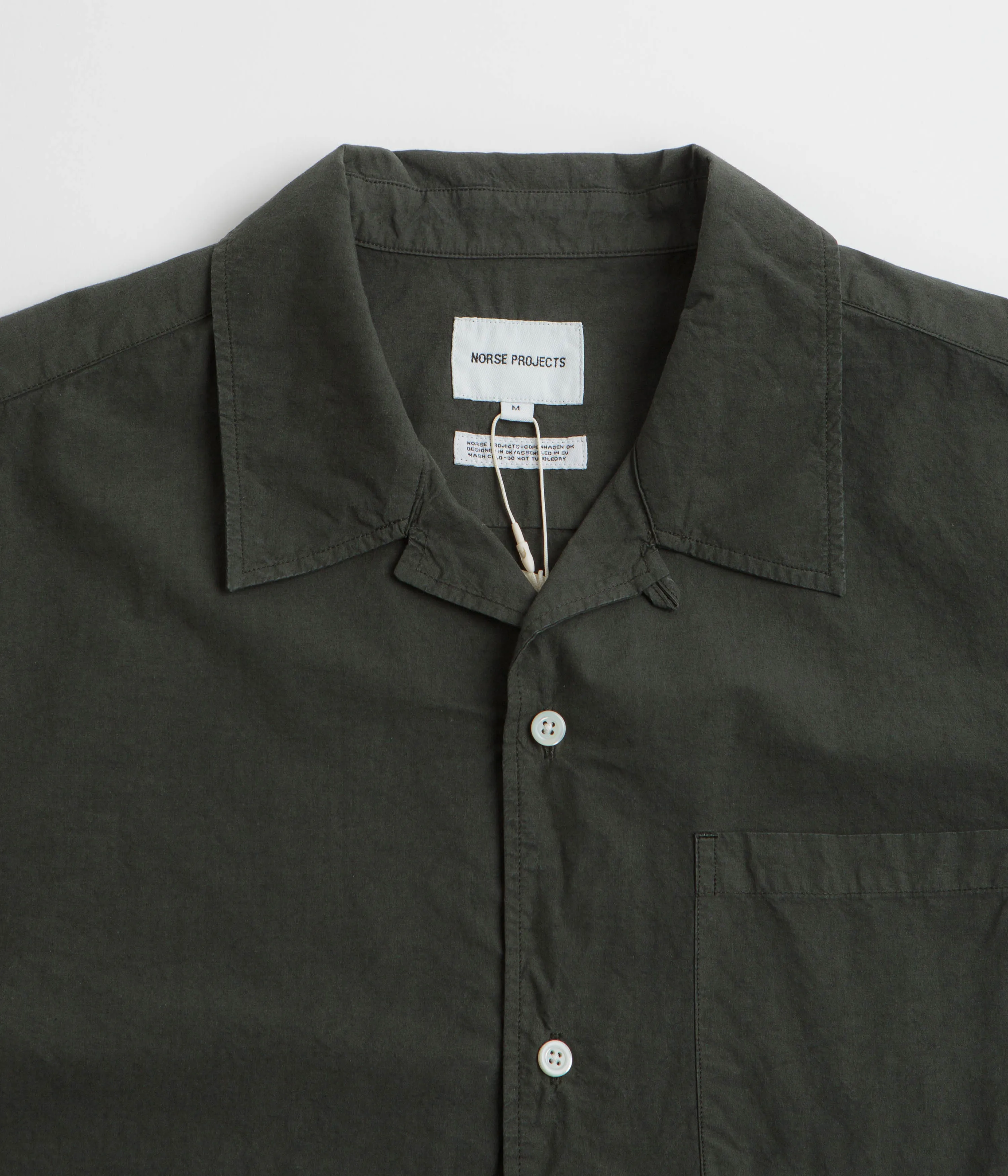 Errand Ready Timeless Classic Norse Projects Carsten Cotton Tencel Shirt - Black Olive