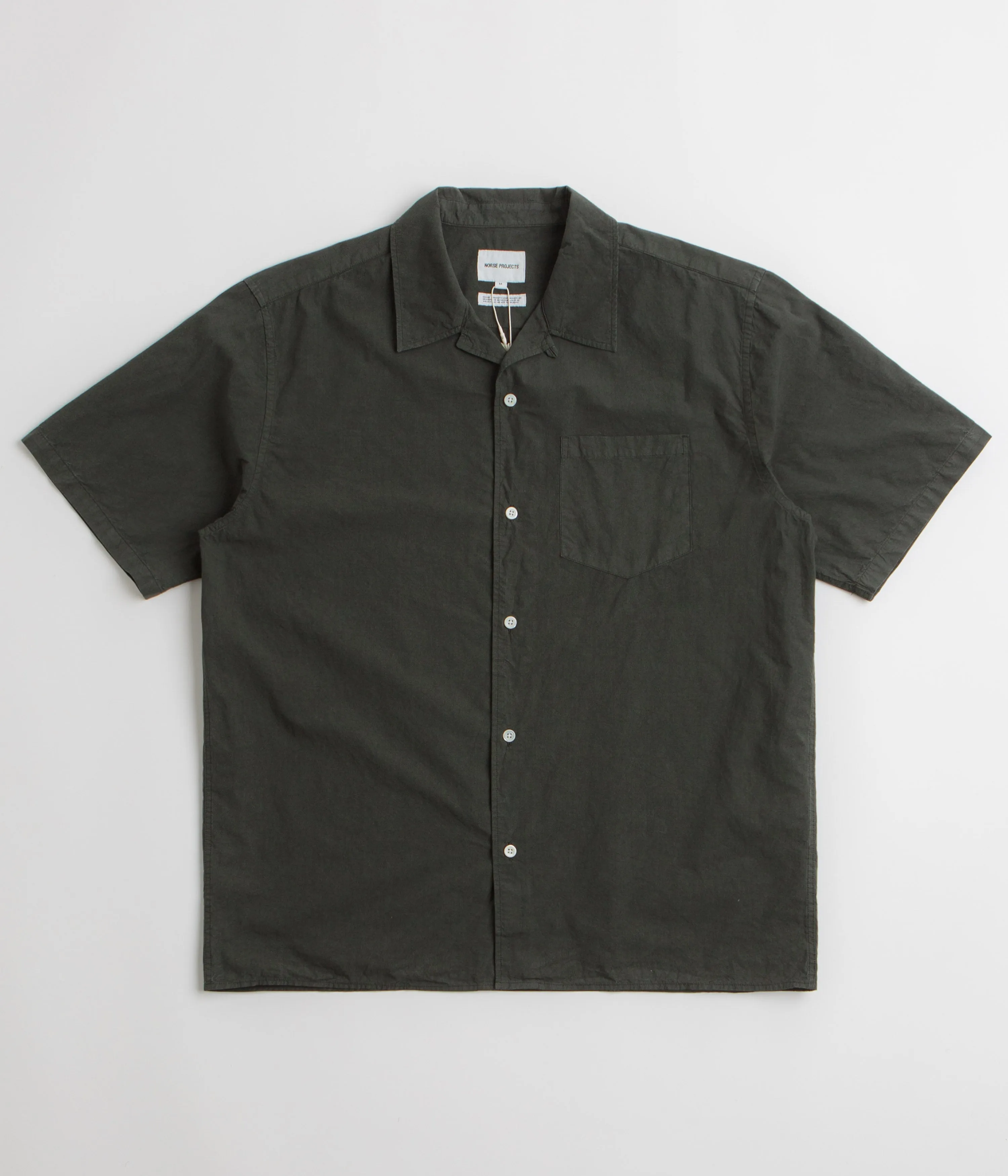 Modern Appeal Norse Projects Carsten Cotton Tencel Shirt - Black Olive