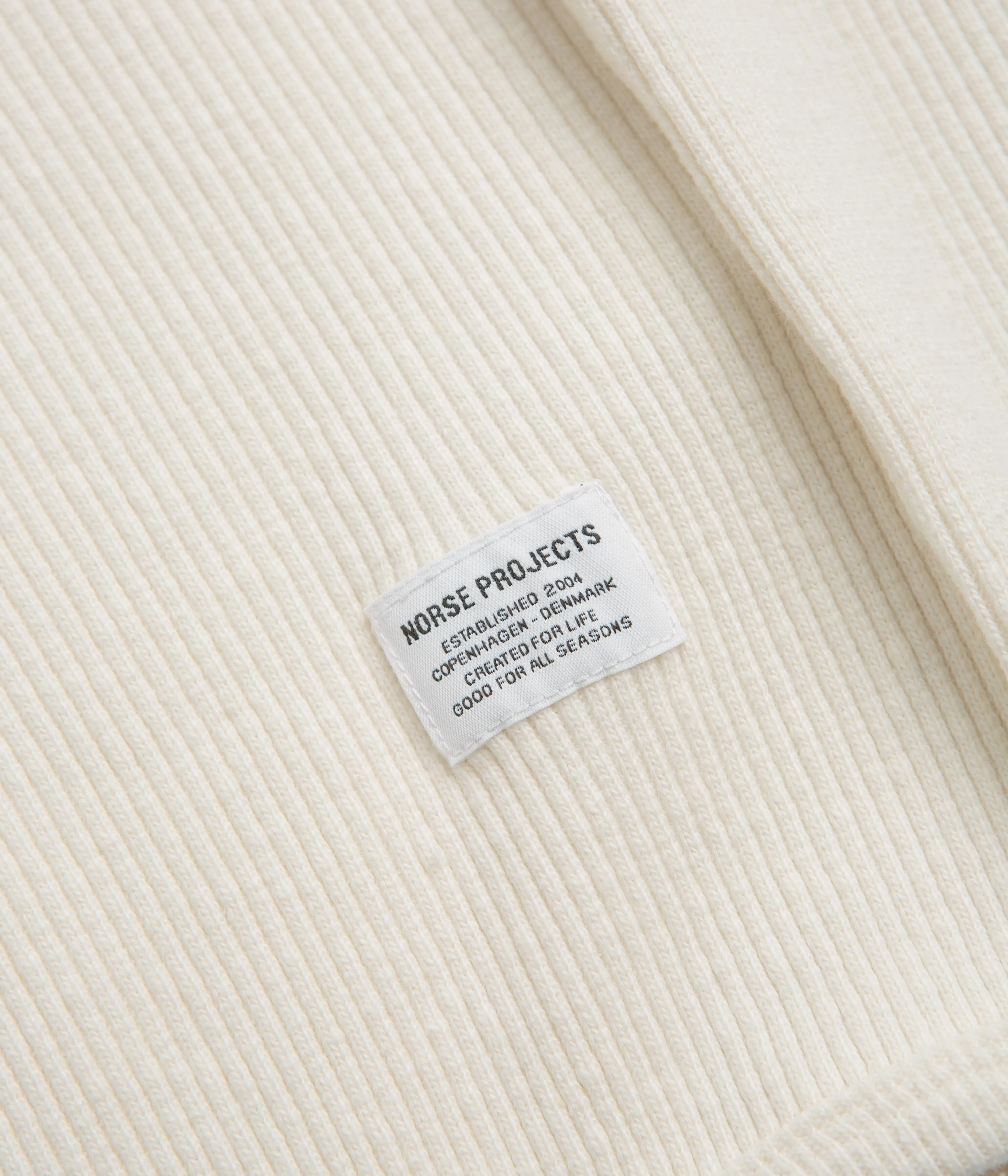 hot air balloon venue Norse Projects Eske Military Rib Long Sleeve T-Shirt - Ecru