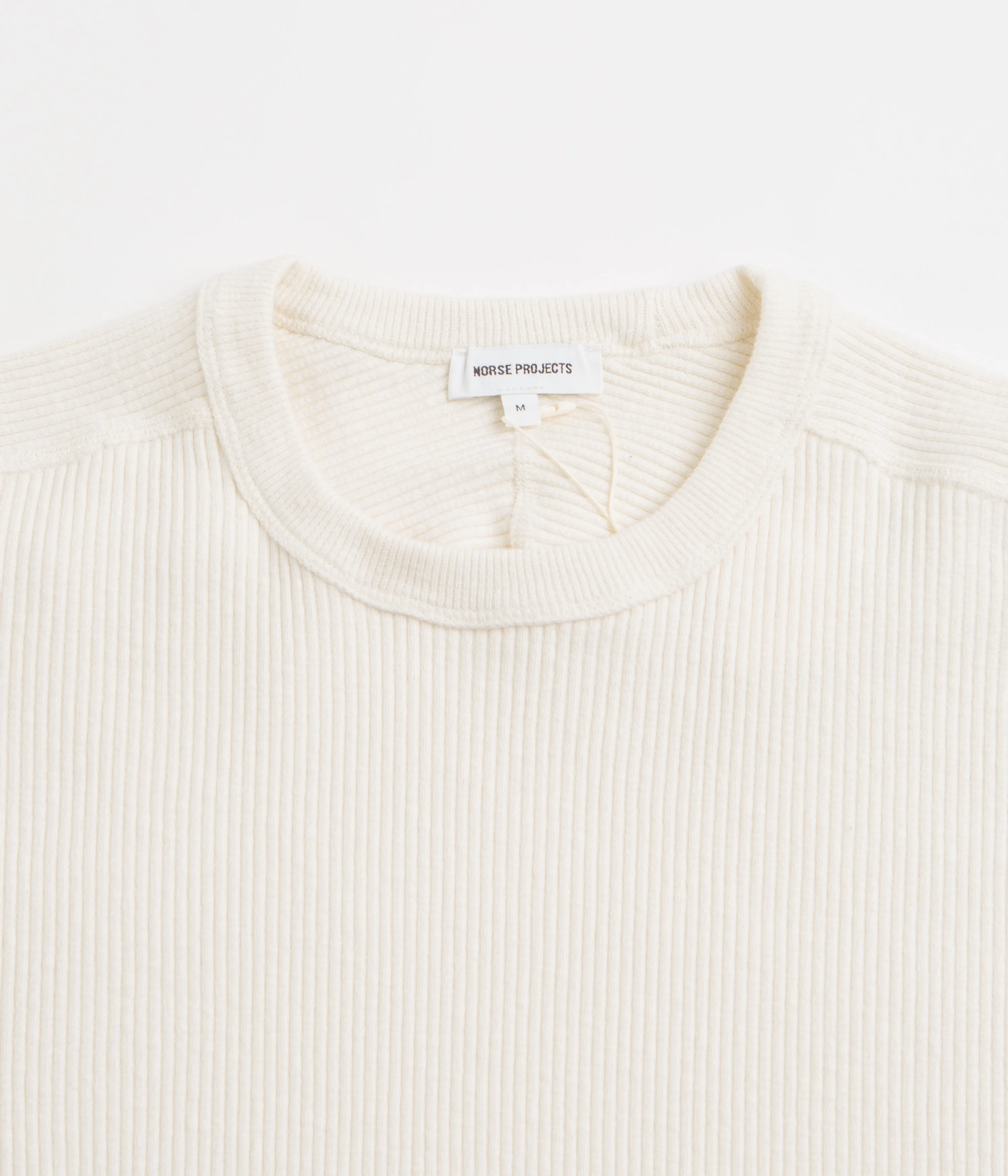 Regular-fit Norse Projects Eske Military Rib Long Sleeve T-Shirt - Ecru