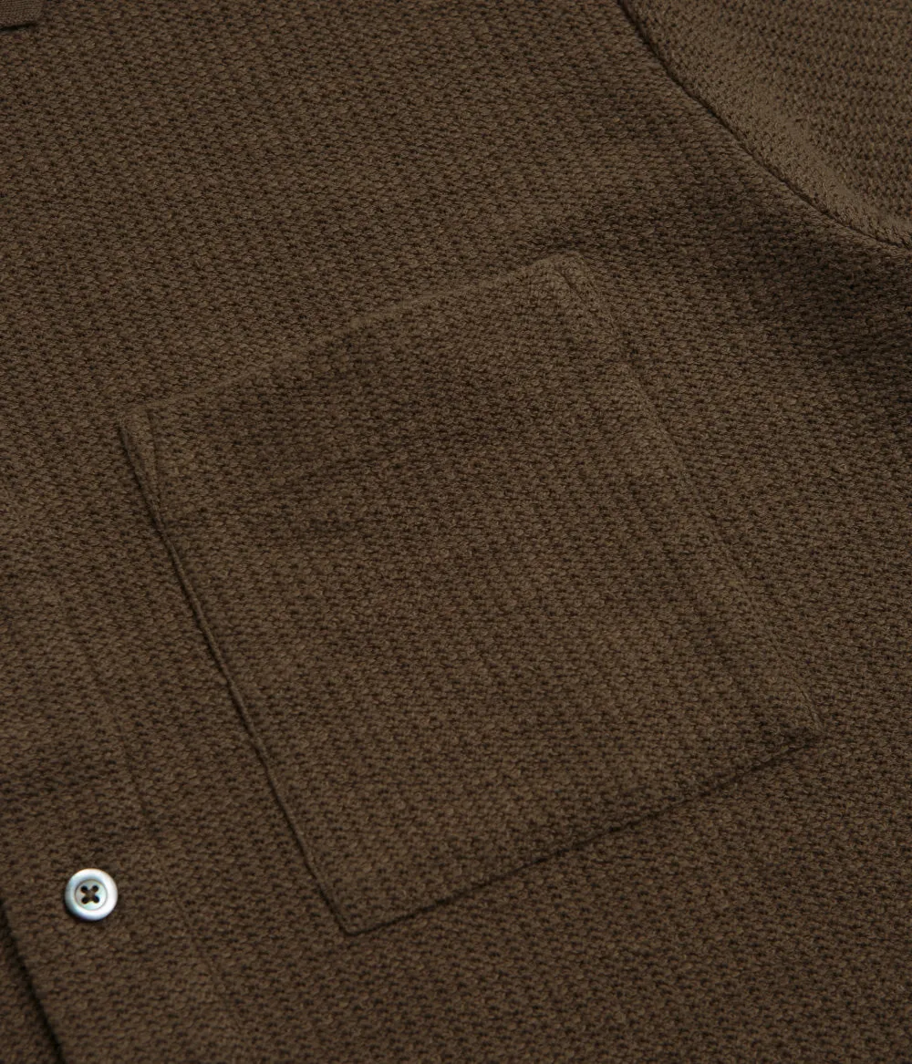 Norse Projects Gustav Crochet Shirt - Chestnut Odor Control Fabric