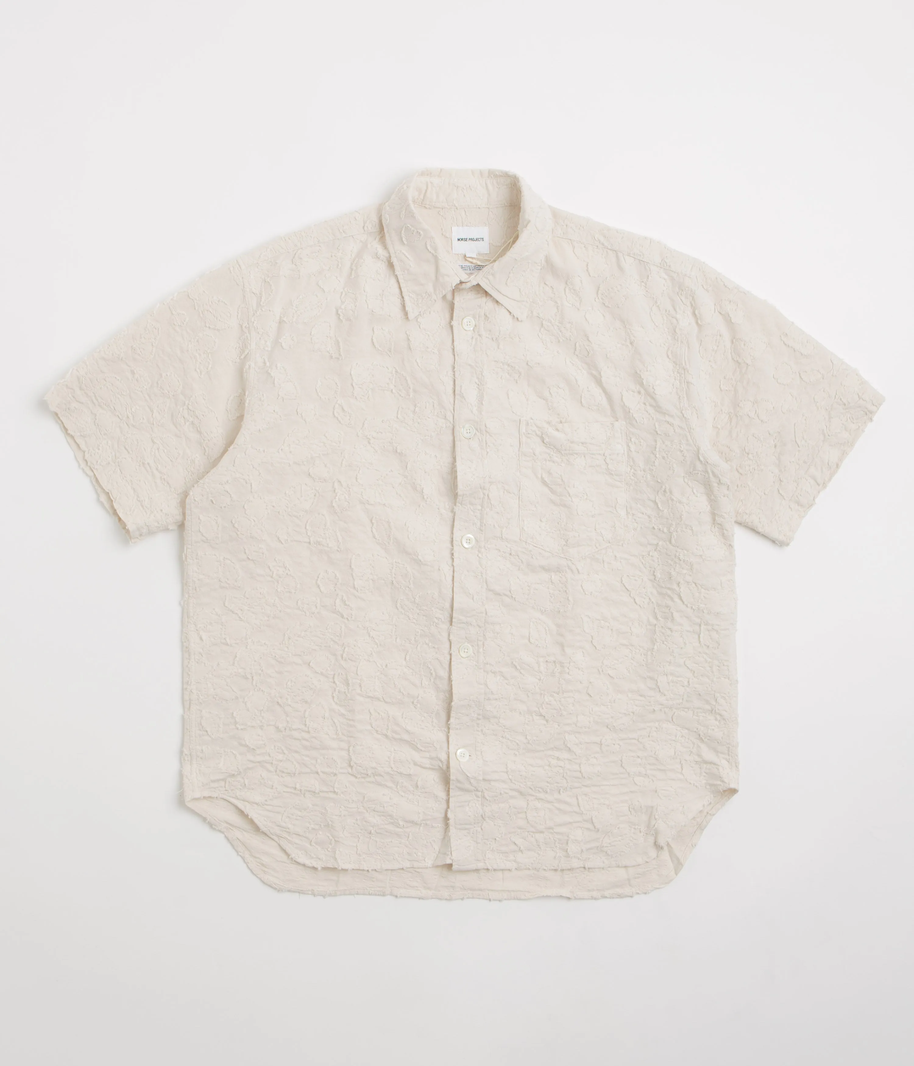 Norse Projects Mo Oversized Fil Coupe Short Sleeve Shirt - Ecru Creative Professional Versatile Look