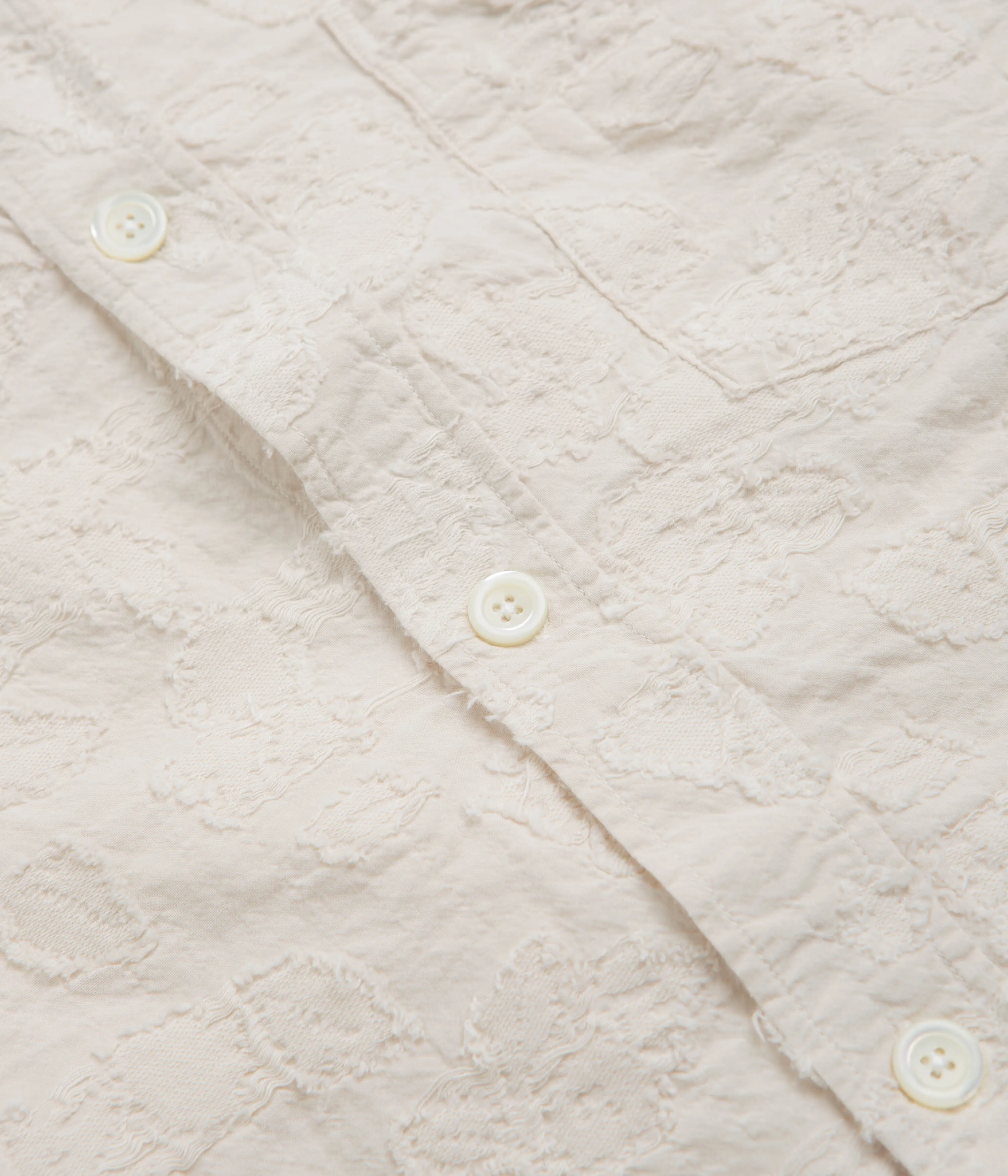 Thermoregulating Fabric Travel Essential Norse Projects Mo Oversized Fil Coupe Short Sleeve Shirt - Ecru