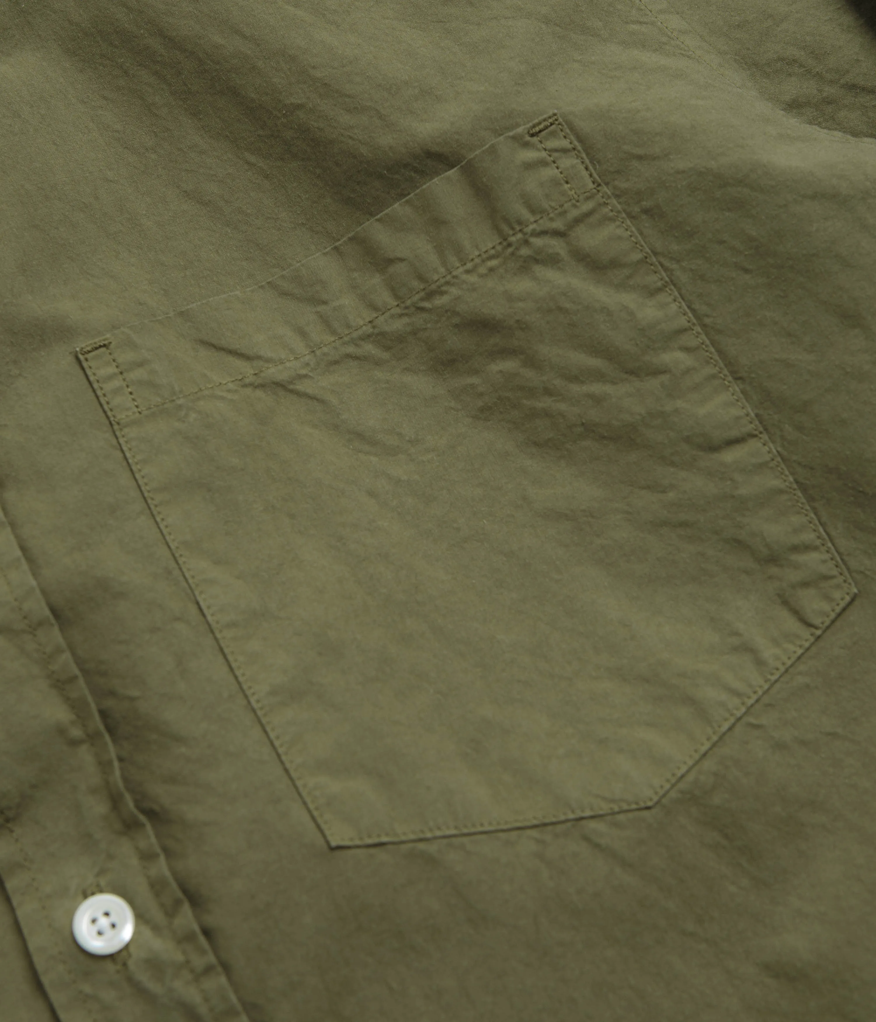 Norse Projects Osvald Cotton Tencel Shirt - Sitka Green Moisture wicking hypoallergenic material