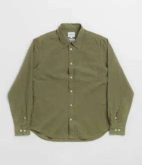 Norse Projects Osvald Cotton Tencel Shirt - Sitka Green Spring Collection Comfort Stretch