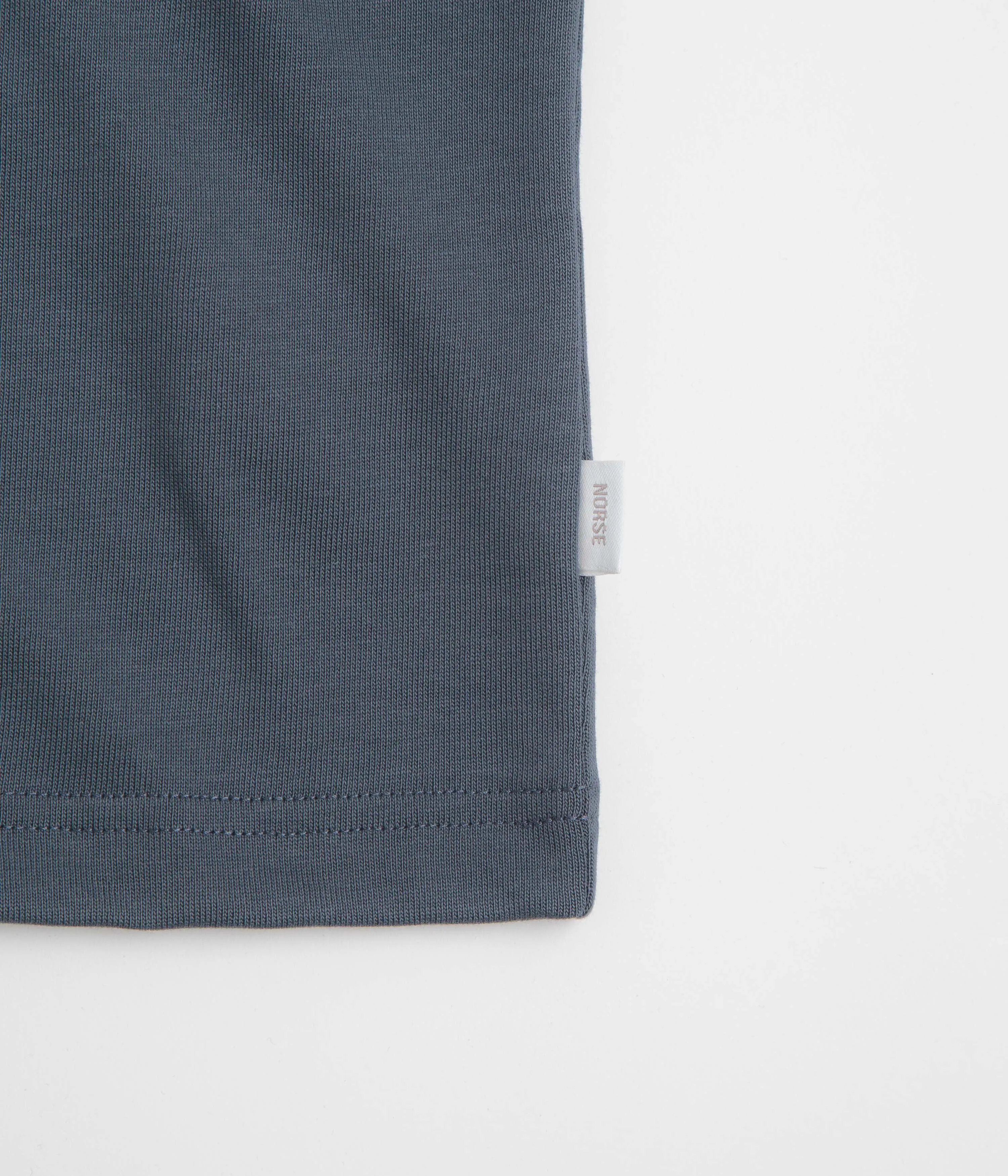 Norse Projects Standard Heavy Loose T-Shirt - Orion Blue Tiered hem morning