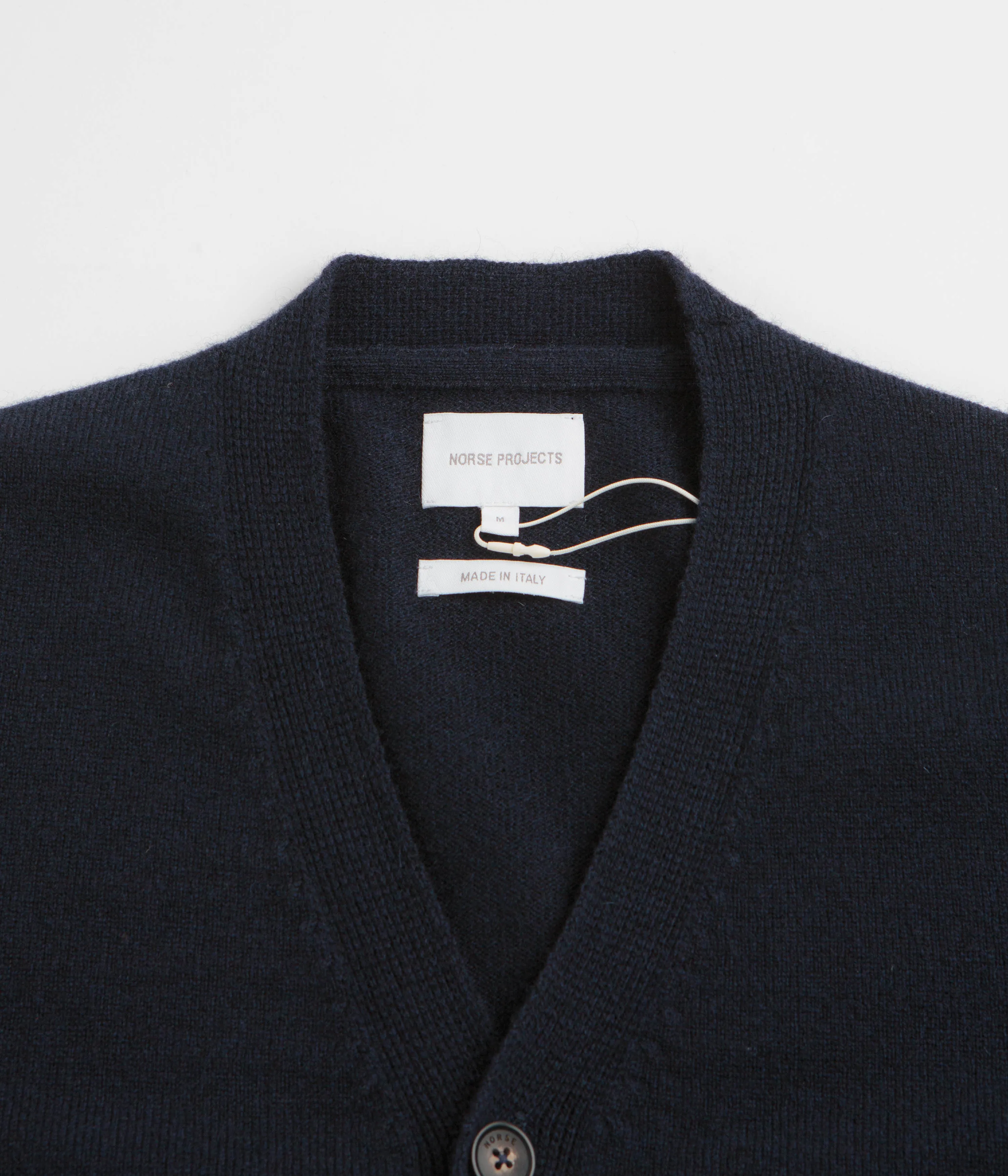 product handmade uniqueness Norse Projects Standard Merino Cardigan - Dark Navy