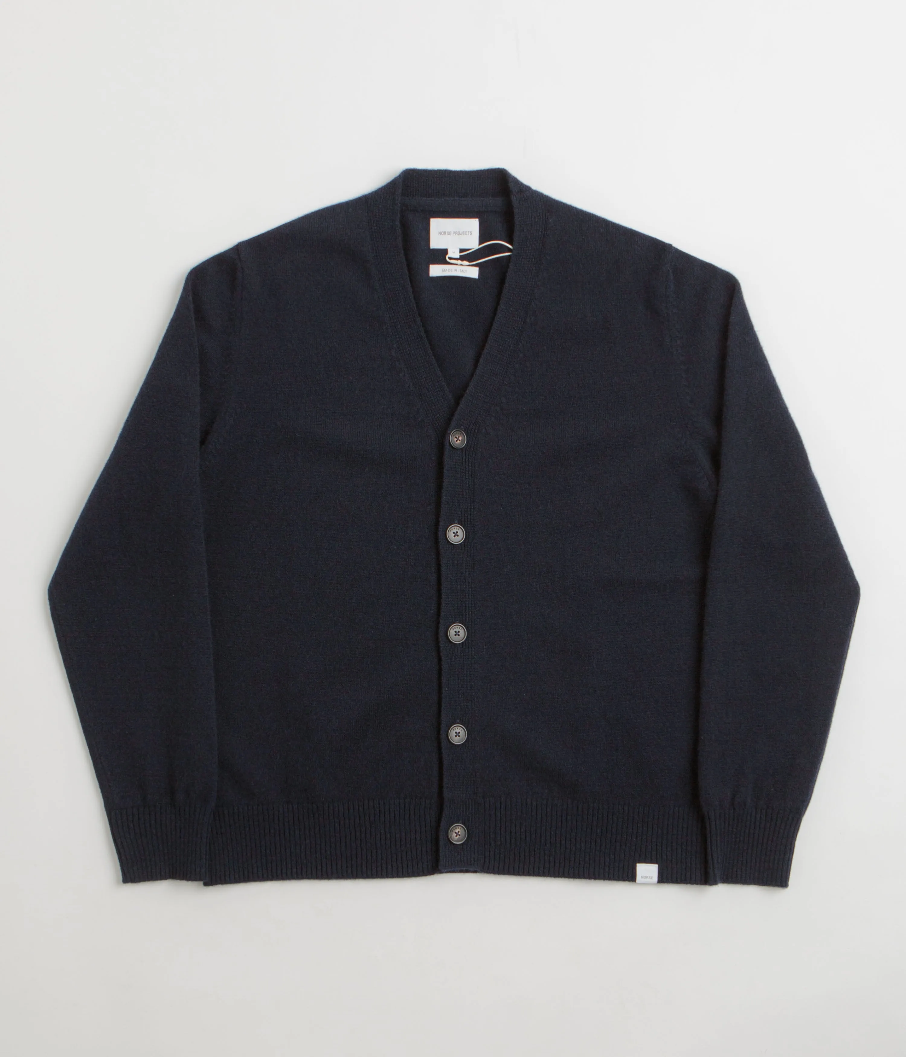 Muscular Frame Norse Projects Standard Merino Cardigan - Dark Navy