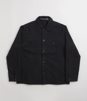 Norse Projects Folke Wool Overshirt - Dark Navy Product