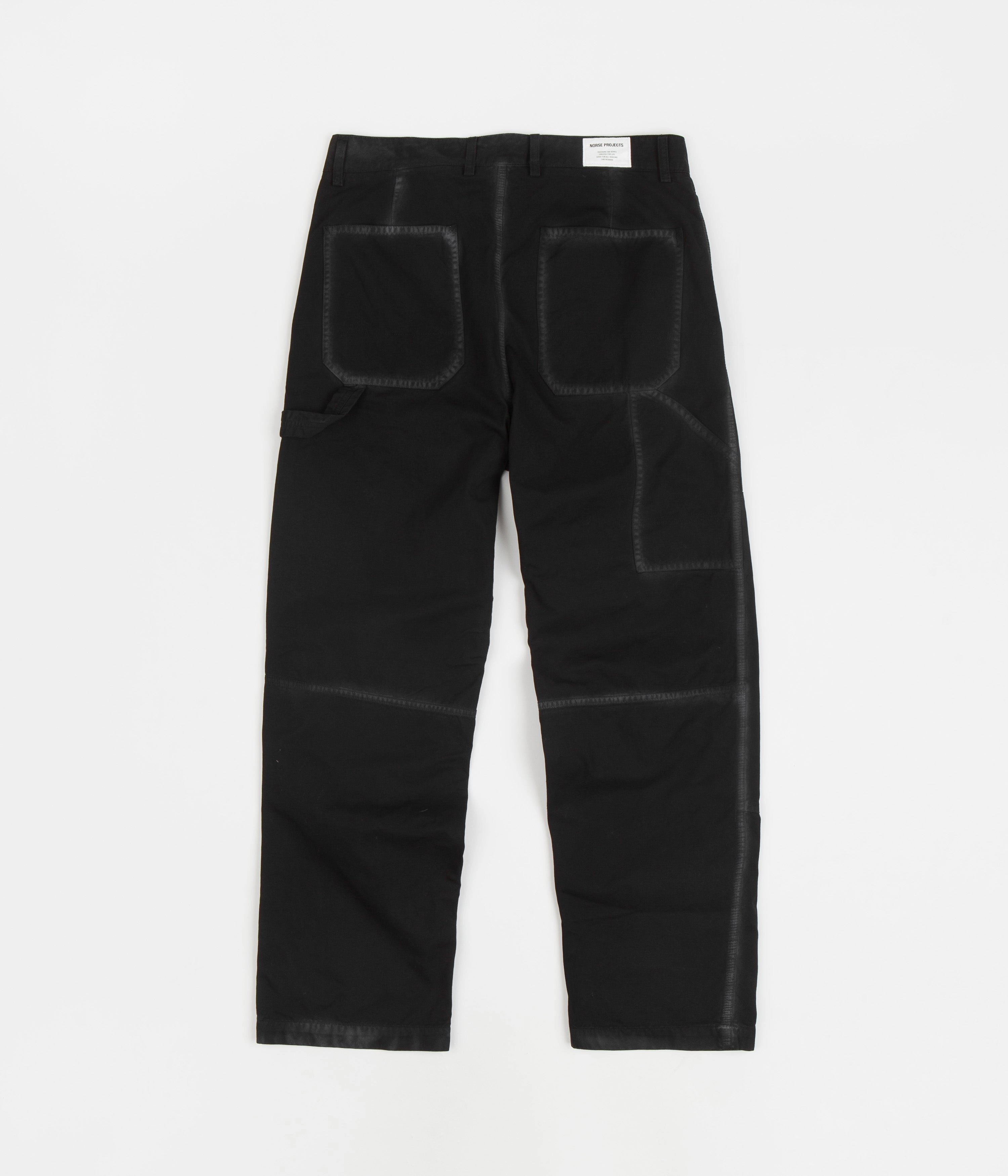Freedom Move Neutral Tone Norse Projects Lukas Tab Series Canvas Pants - Black