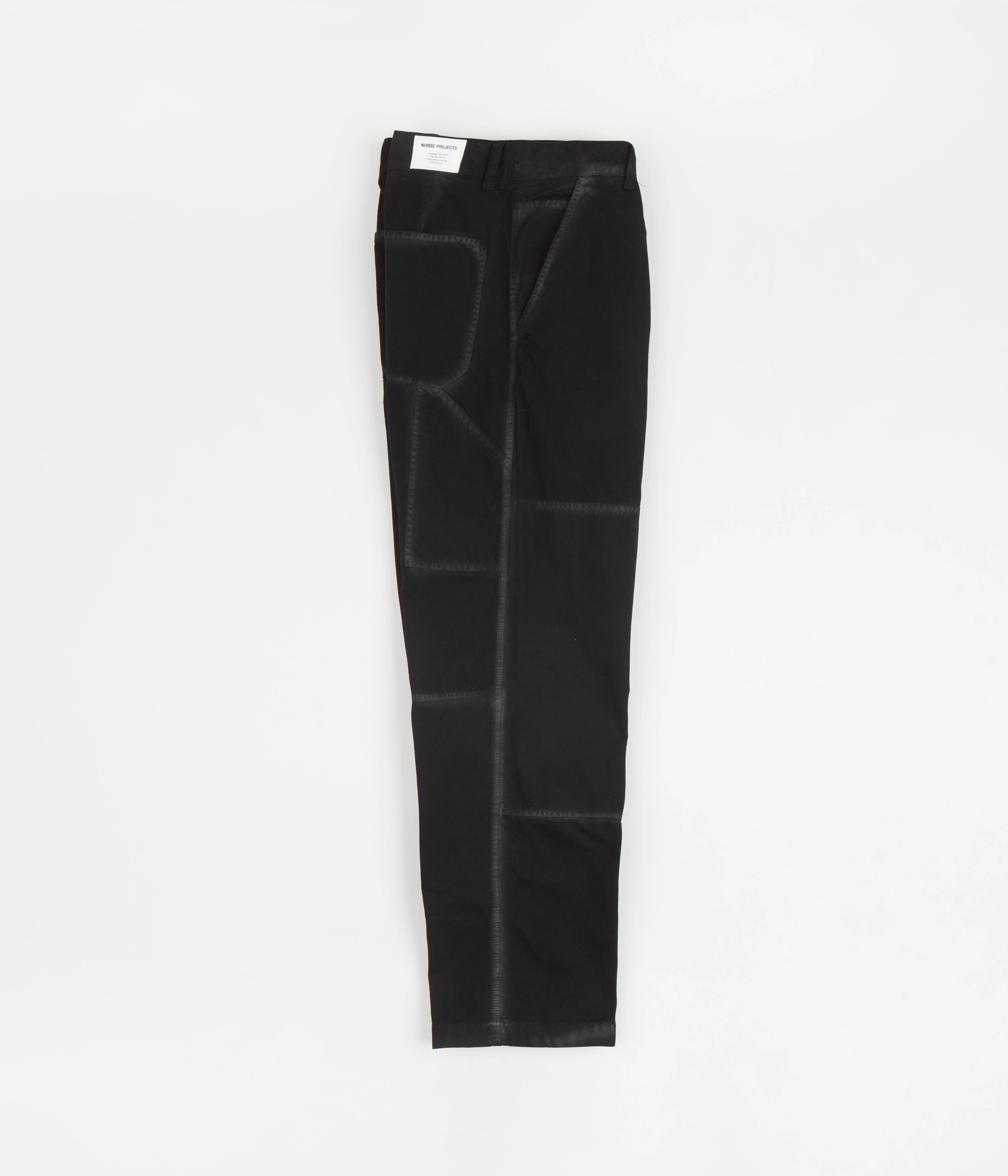 Functional Ease Breathable Material Norse Projects Lukas Tab Series Canvas Pants - Black
