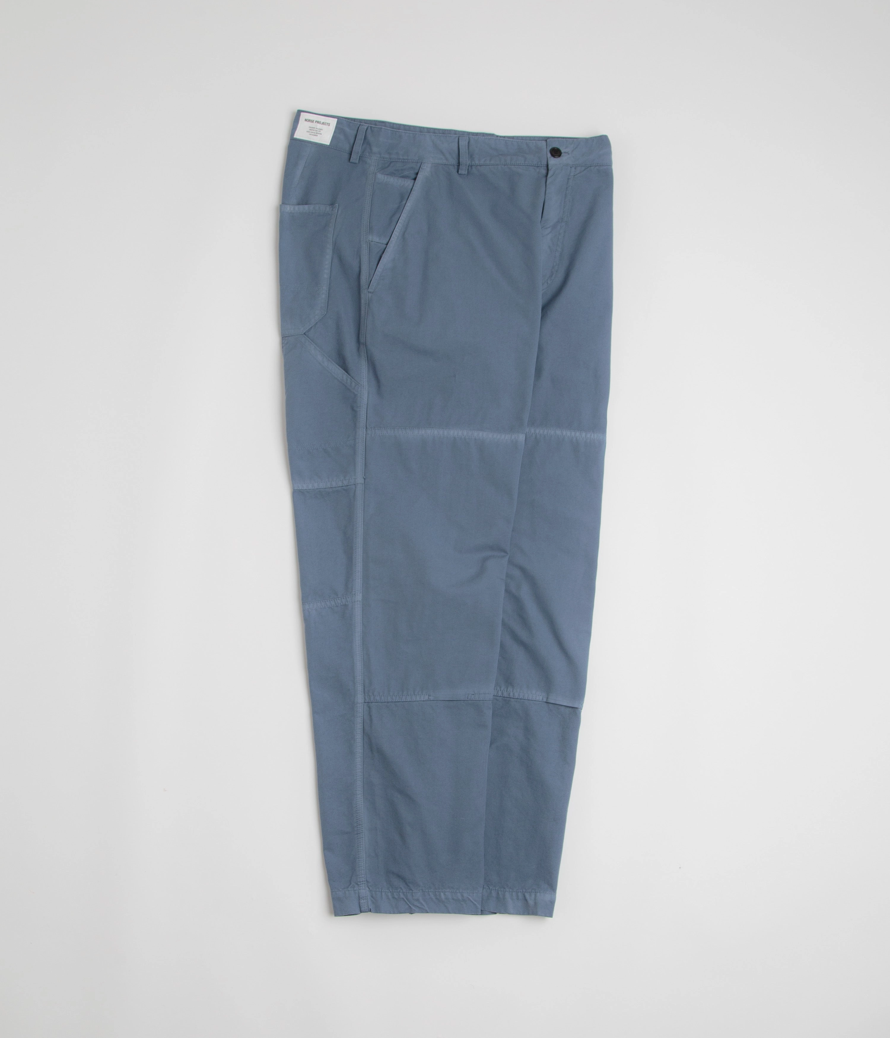 Distressed finish Norse Projects Lukas Tab Series Canvas Pants - Scoria Blue