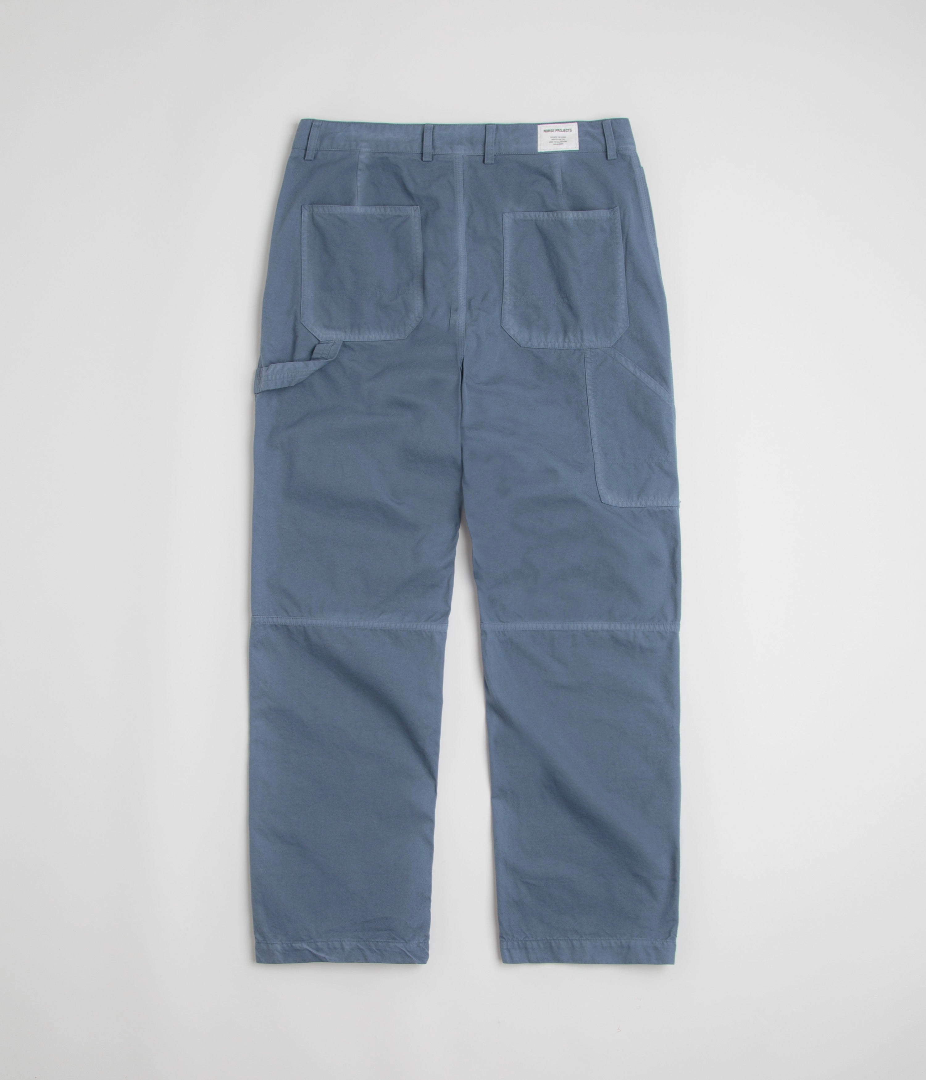 Norse Projects Lukas Tab Series Canvas Pants - Scoria Blue Hygienic Inner Layer Chic casual