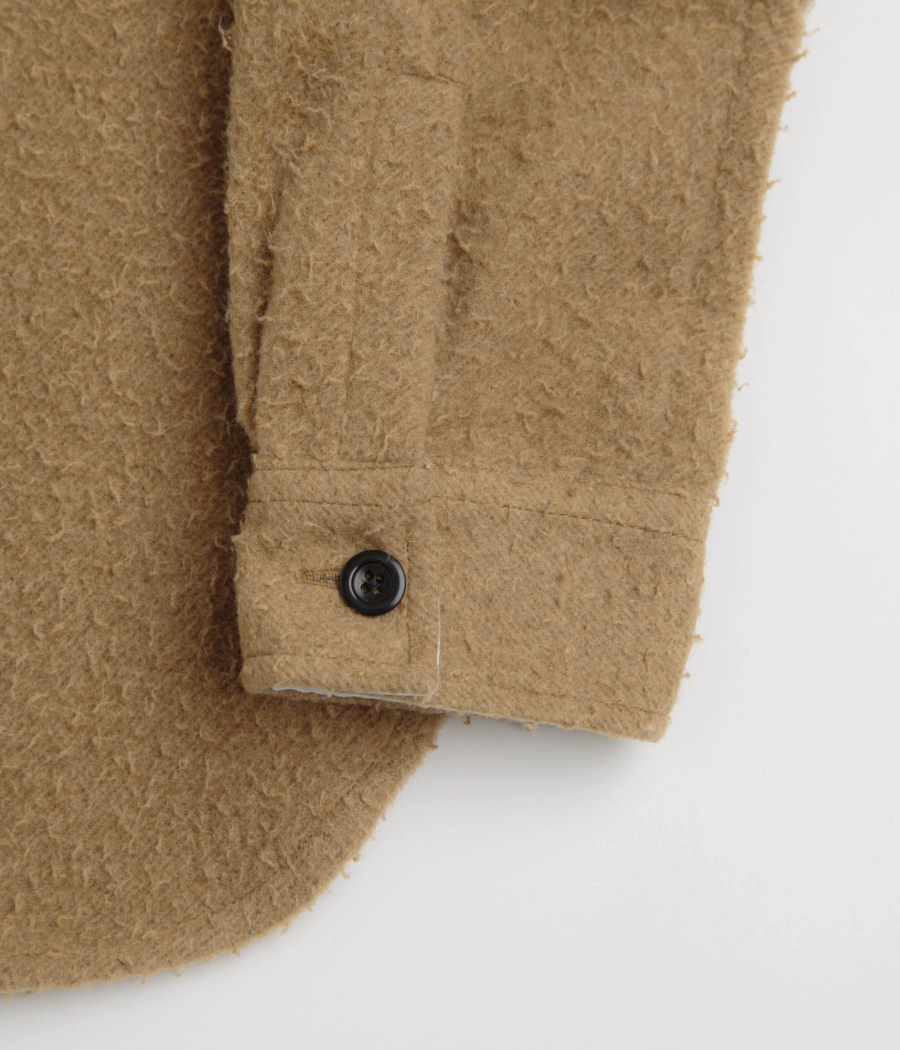 Norse Projects Silas Textured Cotton Wool Overshirt - Camel Report Soft Touch